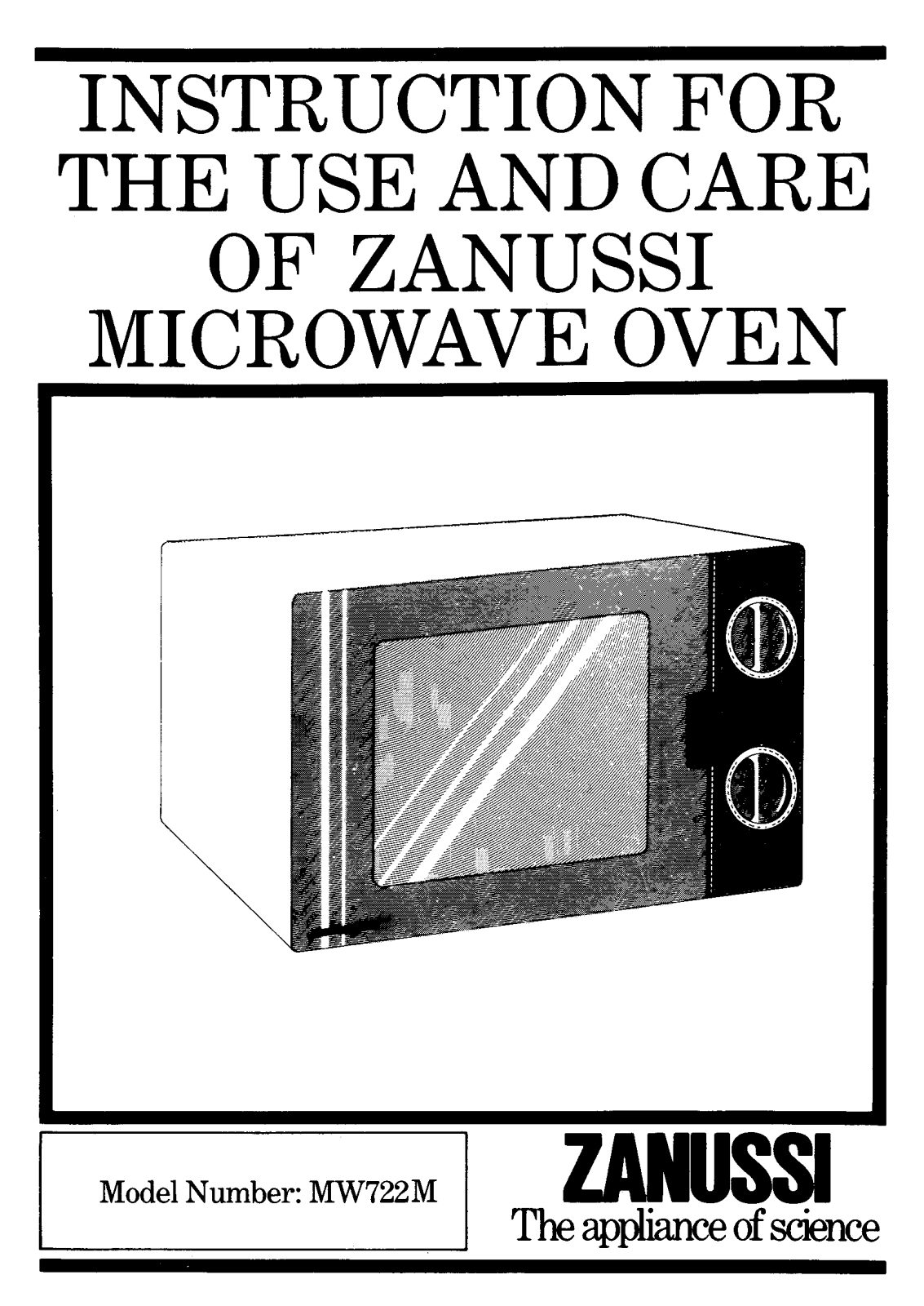 Zanussi MW722M User Manual