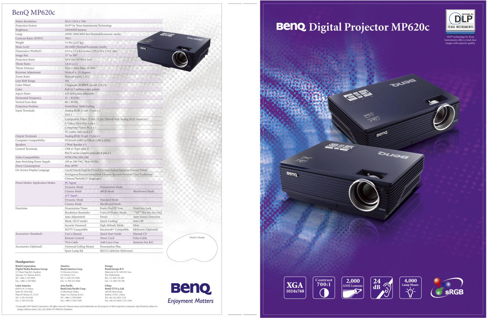 BenQ dMP620C User Manual