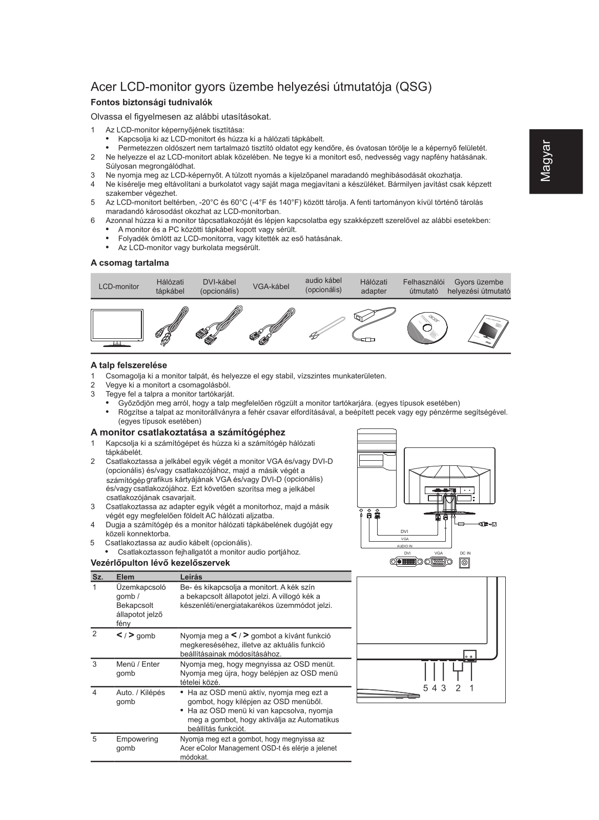 Acer G196HQL User Manual