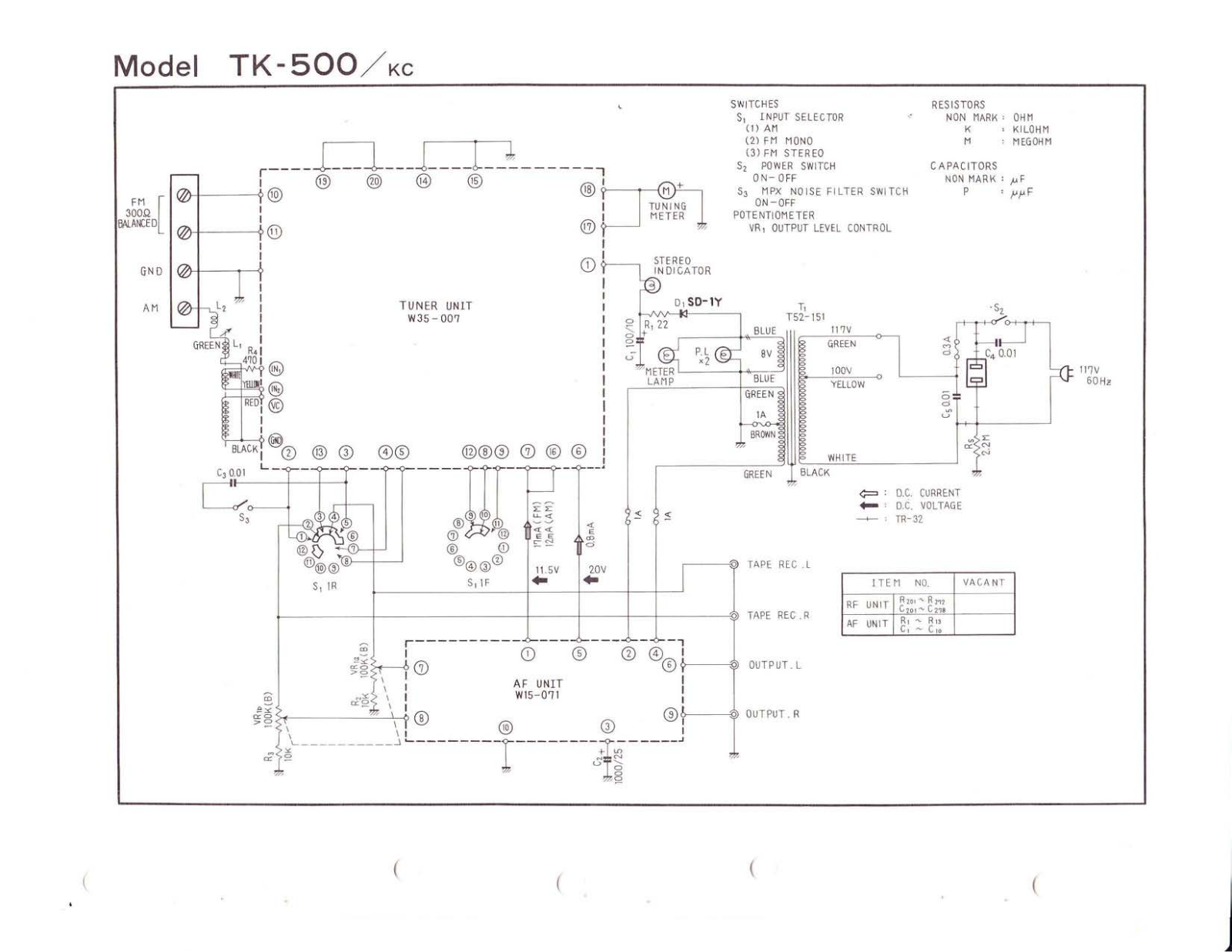 Pioneer TK-500 Schematic - ManualMachine.com