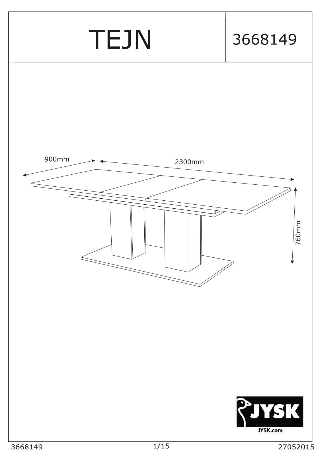 JYSK Tejn User Manual