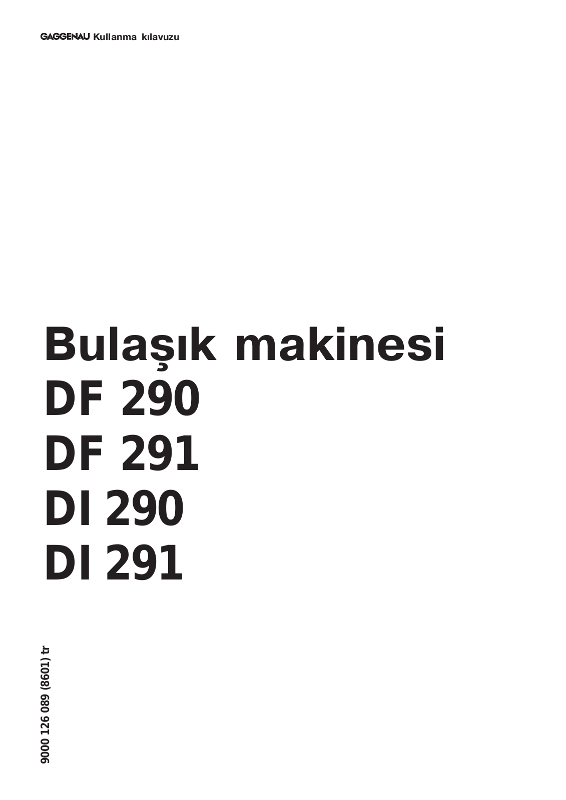 Gaggenau DF291160, DI291130, DF290160 User Manual