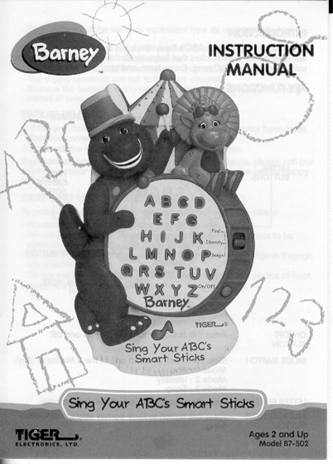 HASBRO Barney Sing Your ABC's Smart Sticks User Manual