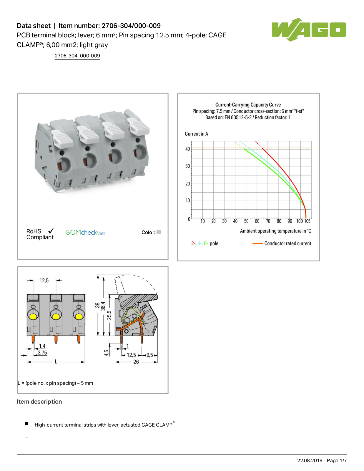 Wago 2706-304/000-009 Data Sheet