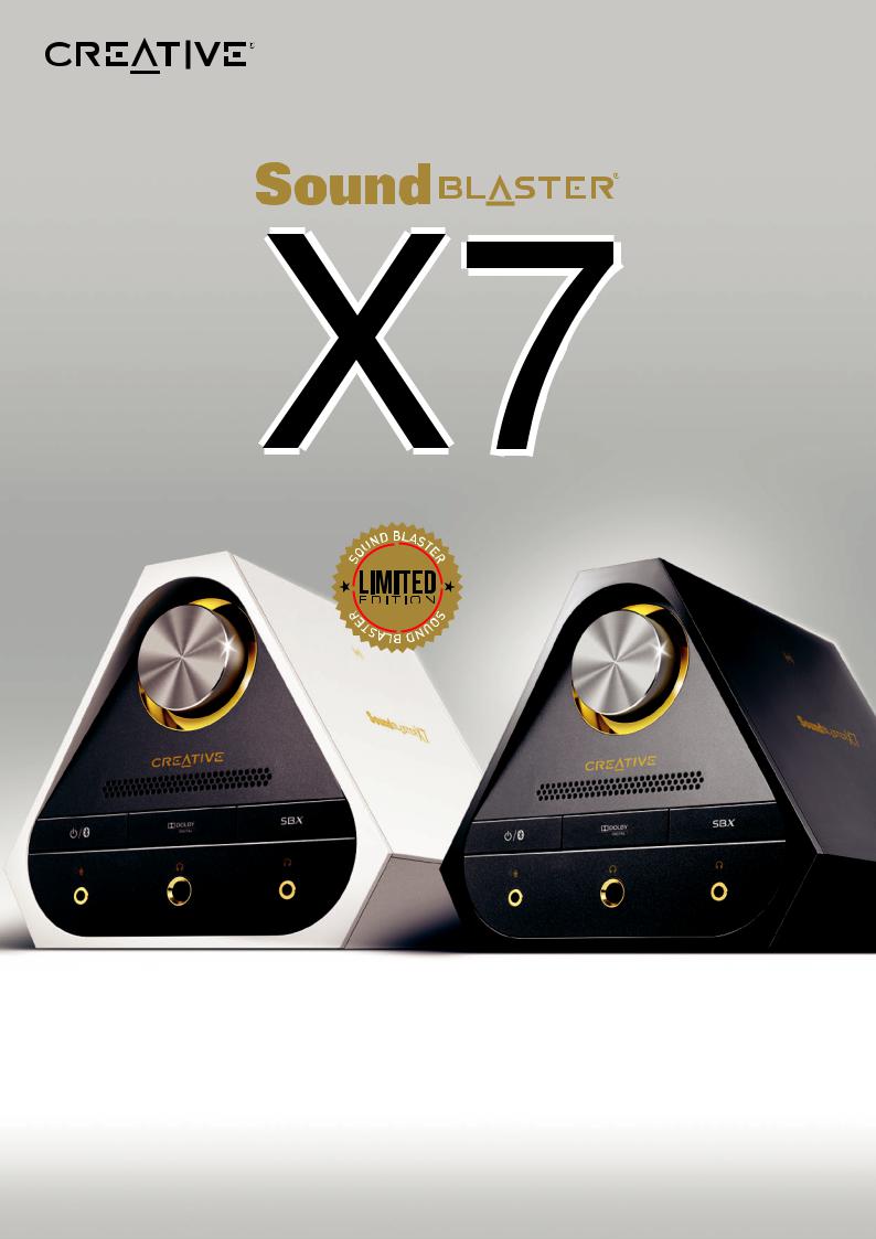 Sound Blaster SB1580, X7 User guide