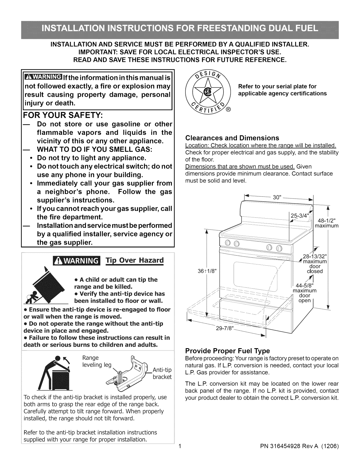Kenmore Elite 79075353314, 79075353310, 79075353311, 79075353312 Installation Guide - ManualMachine.com