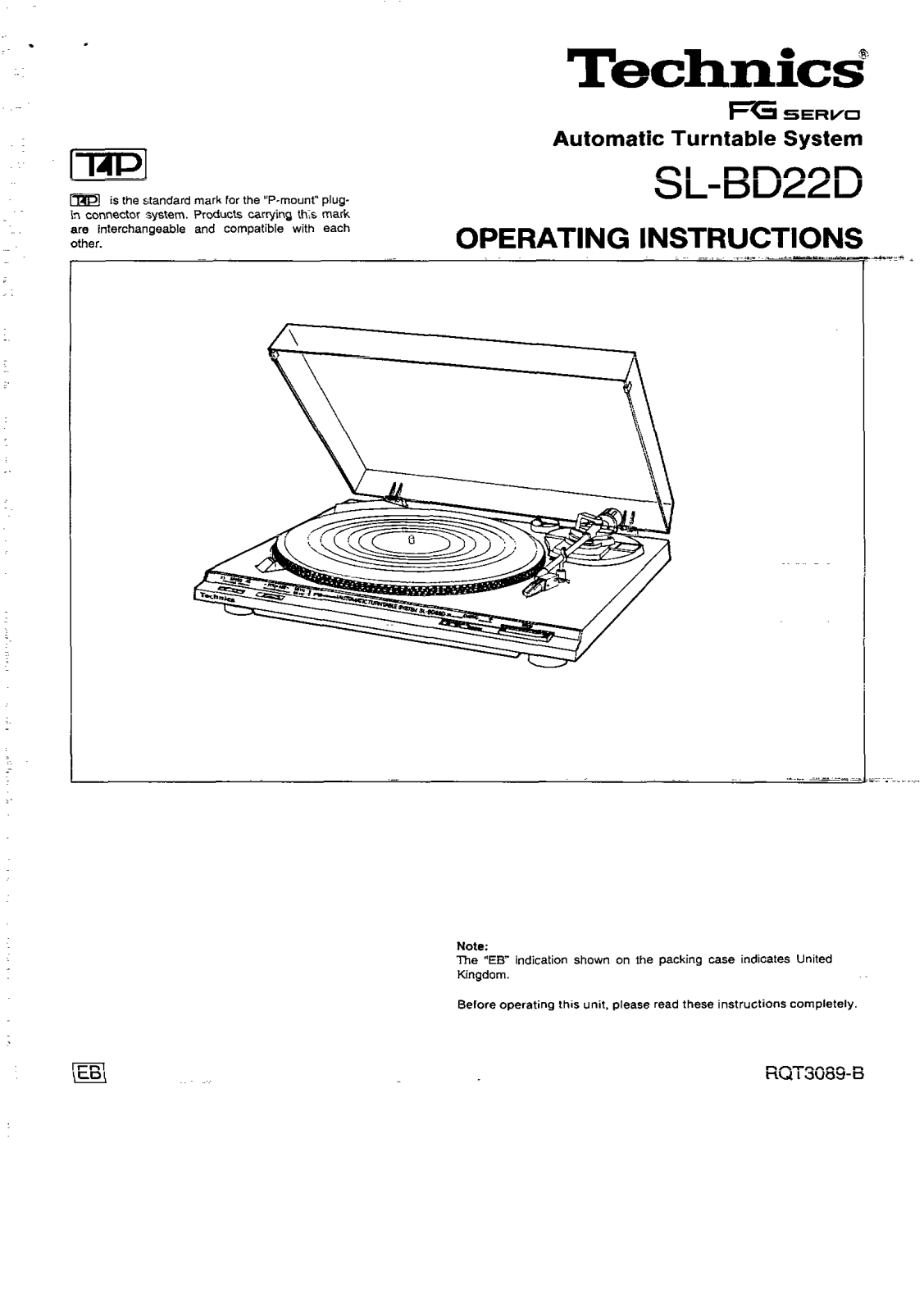 Panasonic SL-BD22D User Manual