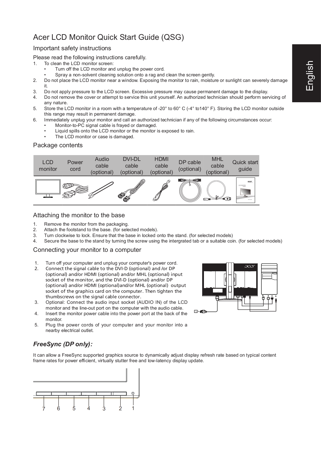 Acer UM.FX0EE.001 Quick Start Guide