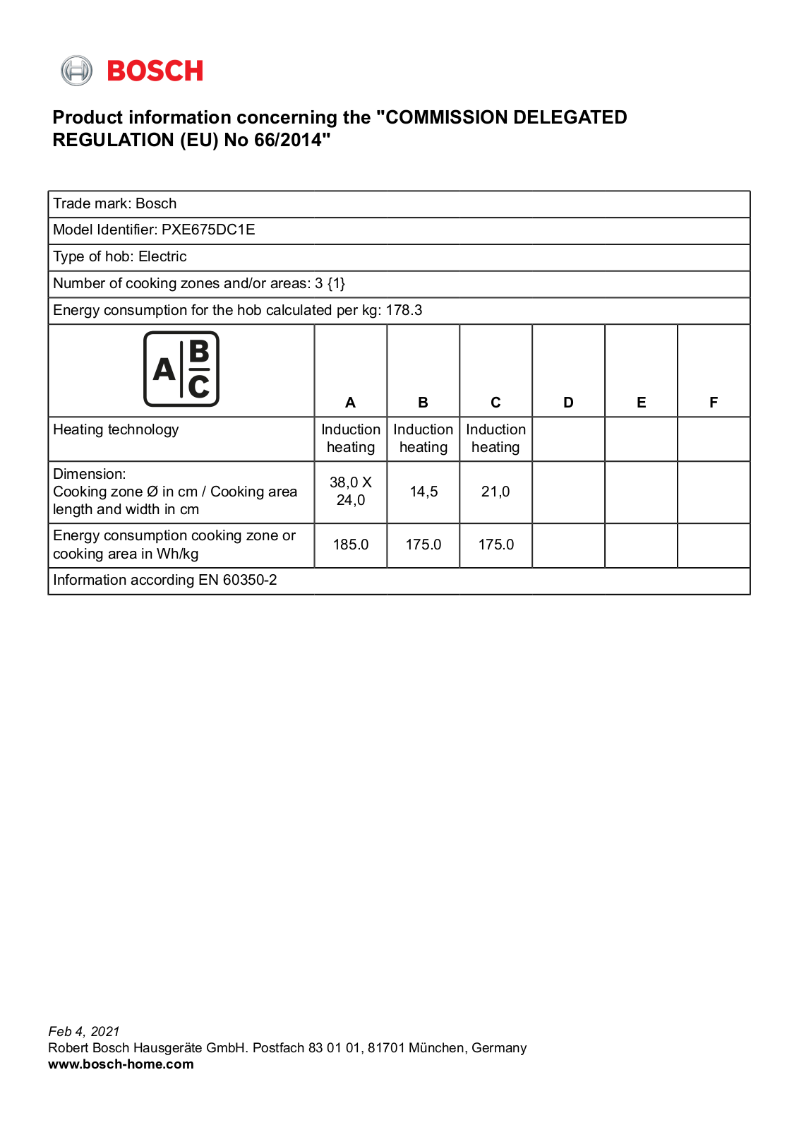 Bosch PXE675DC1E, HBD878AS60, HBD818AS60 EU Datasheet