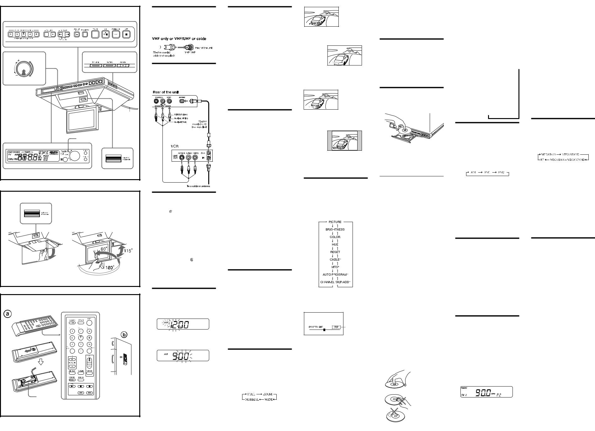 Sony WALKMAN ICF-CD555TV Operating Manual