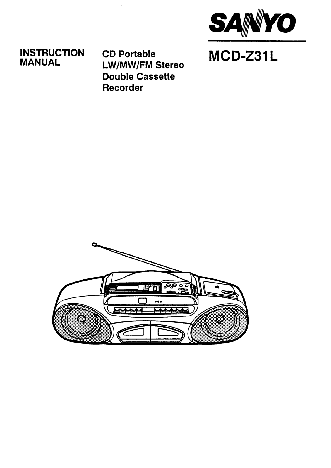 Sanyo MCD-Z31L Instruction Manual