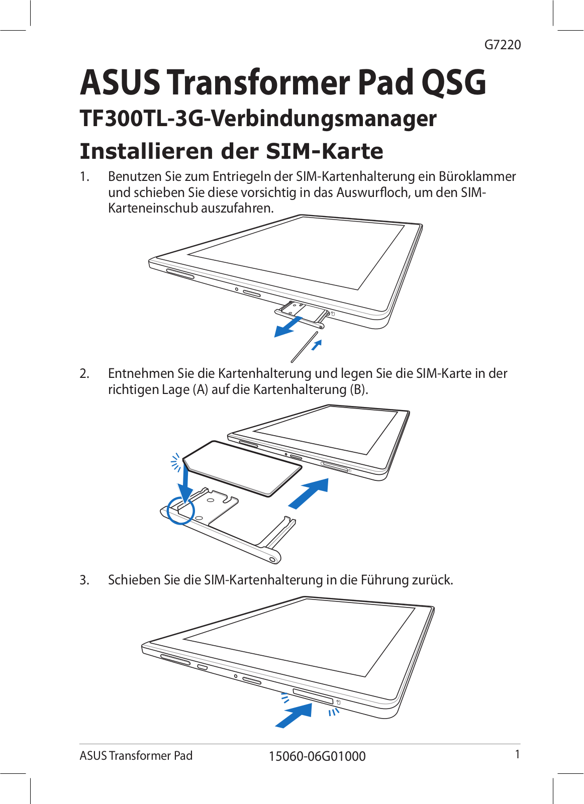 ASUS TF300TL, G7220 User Manual