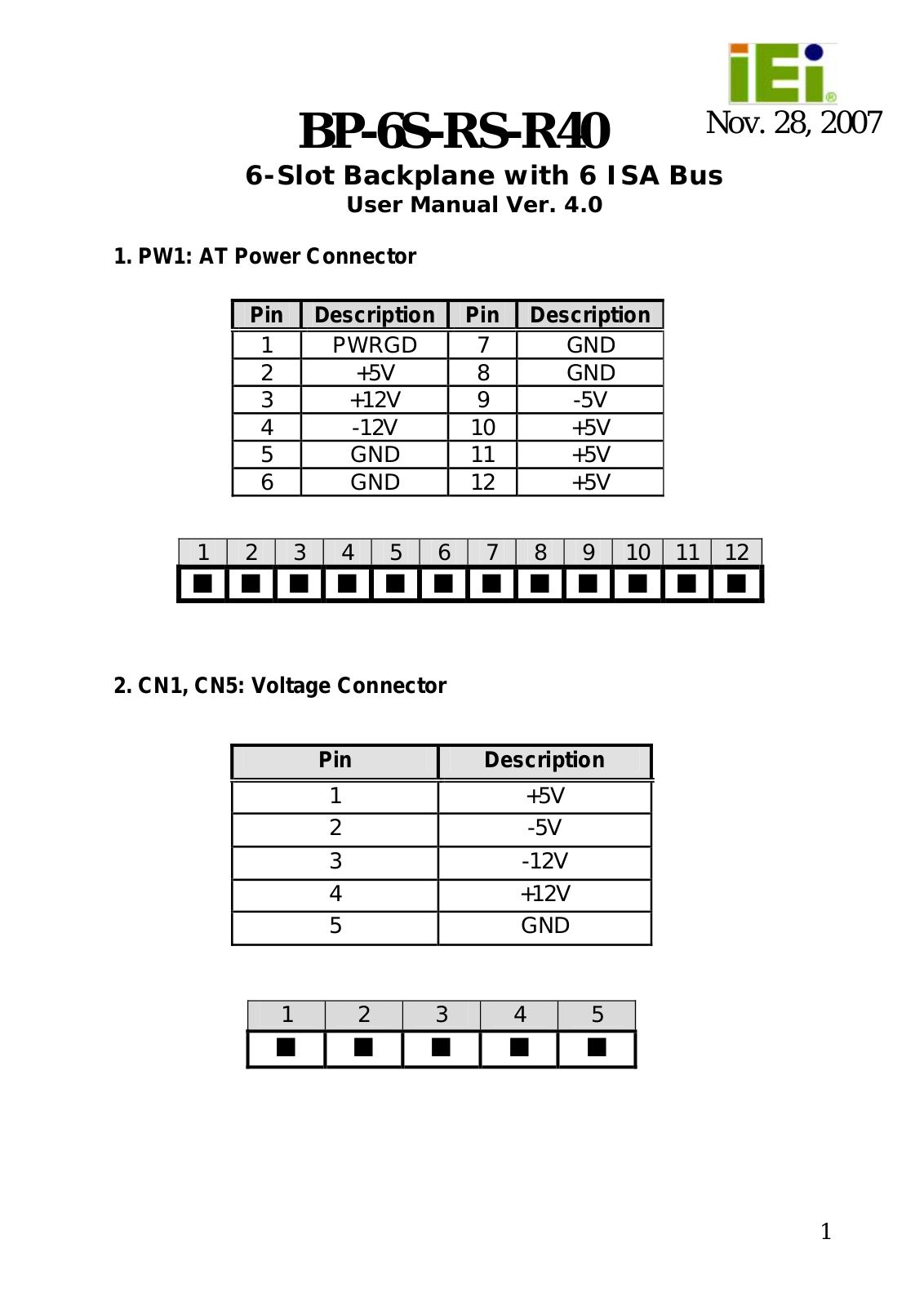 IEI Integration BP-6S-RS User Manual