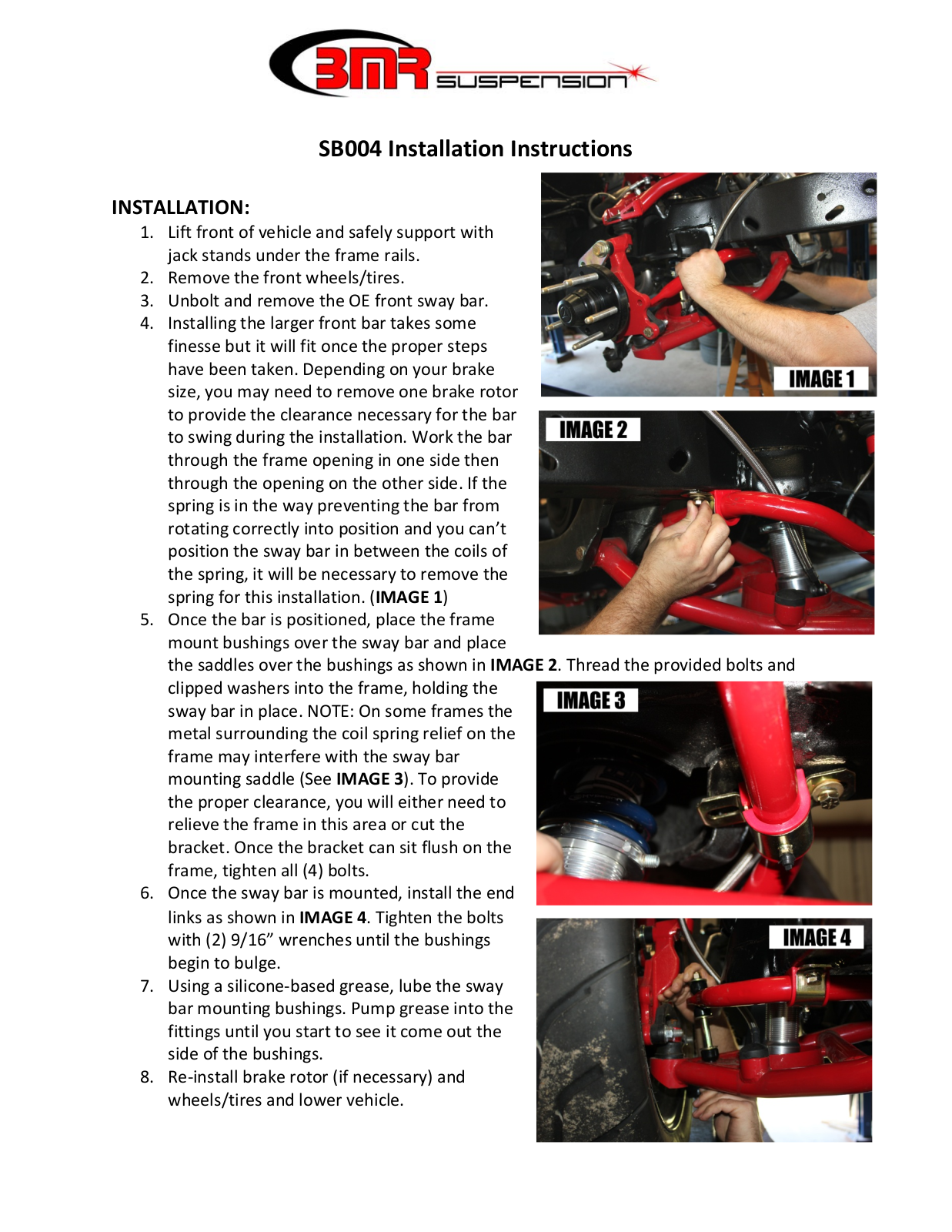 BMR Suspension SB004 User Manual