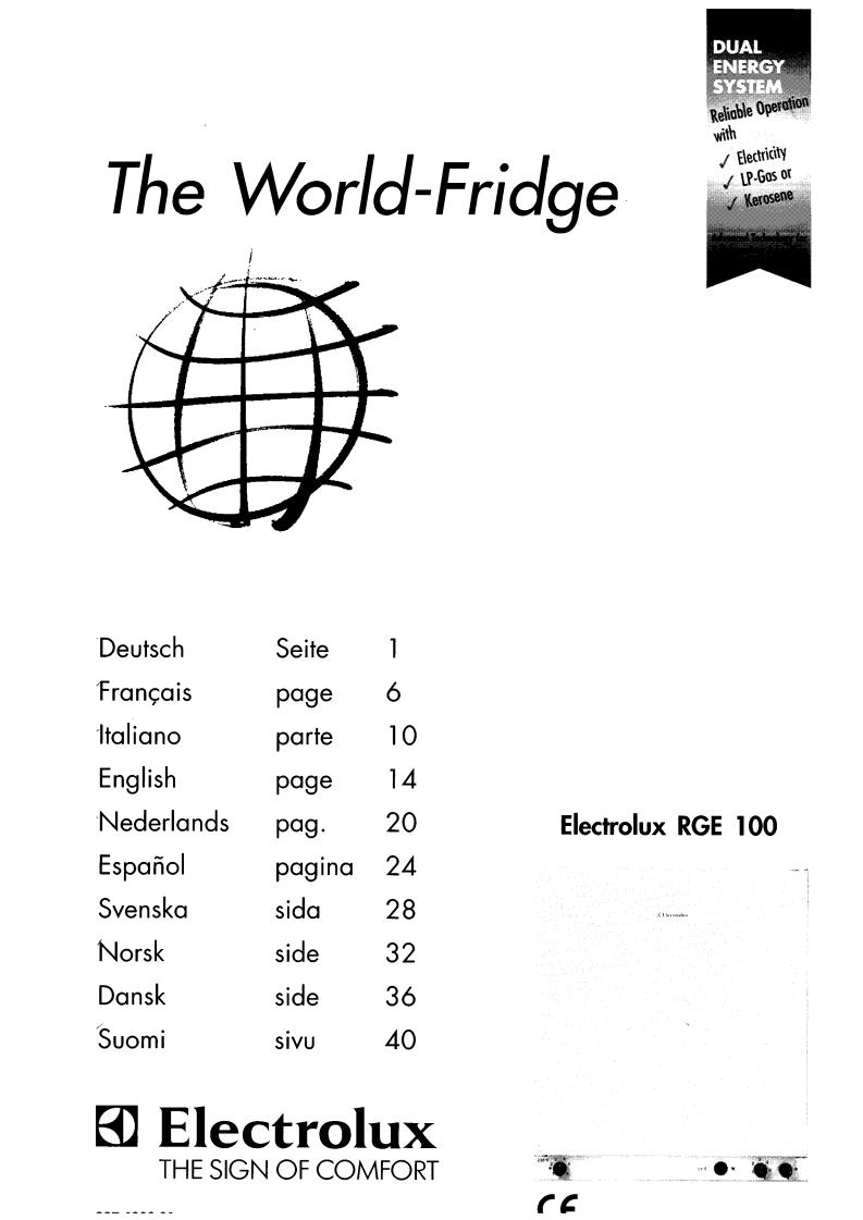 AEG RGE100 User Manual