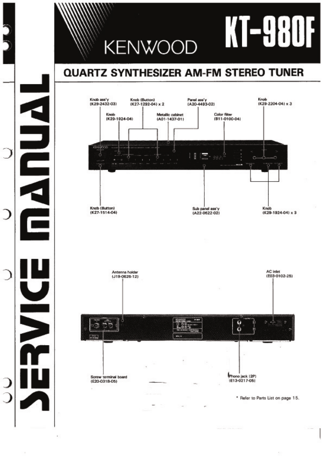 Kenwood KT-980-F Service Manual