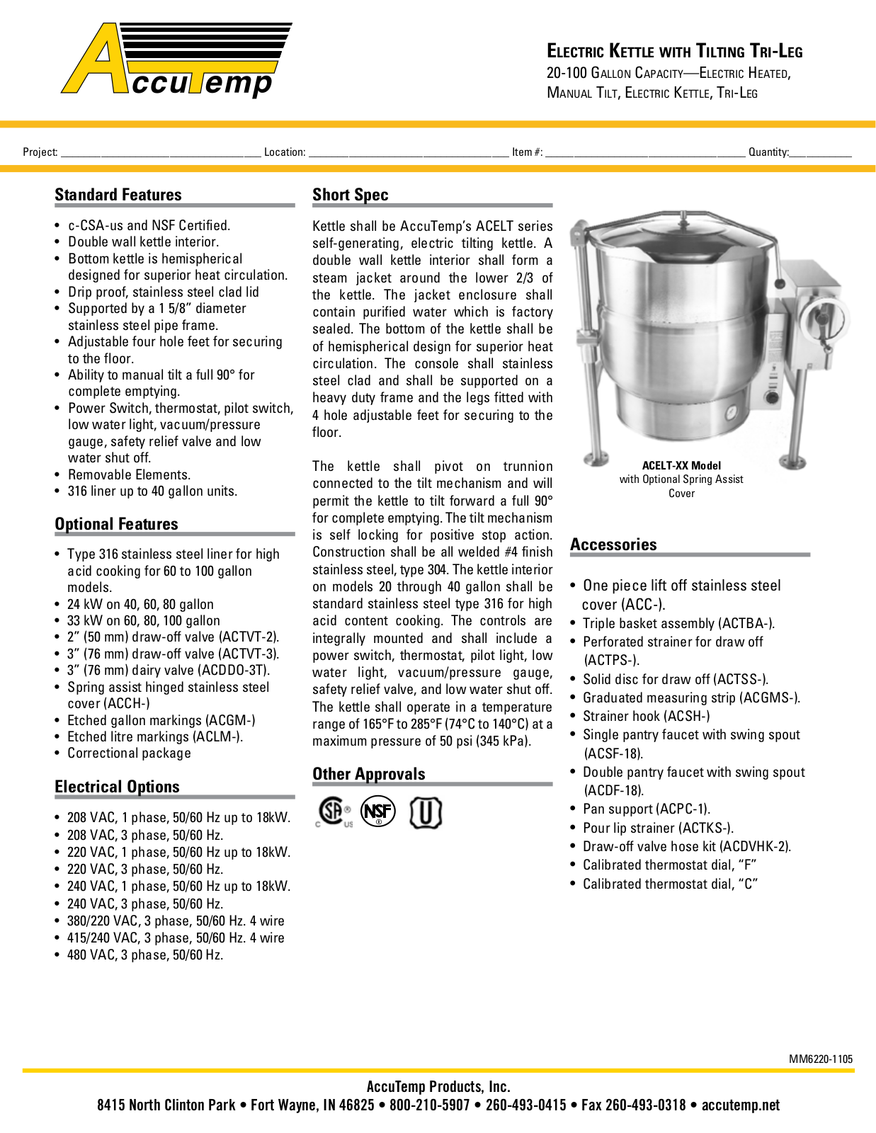 AccuTemp ACELT-20 User Manual