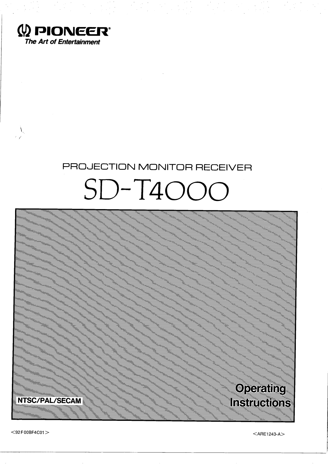 Pioneer SD-T4000 User Manual