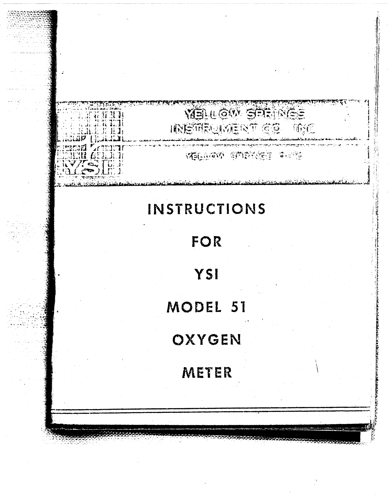 Ysi 51 User Manual