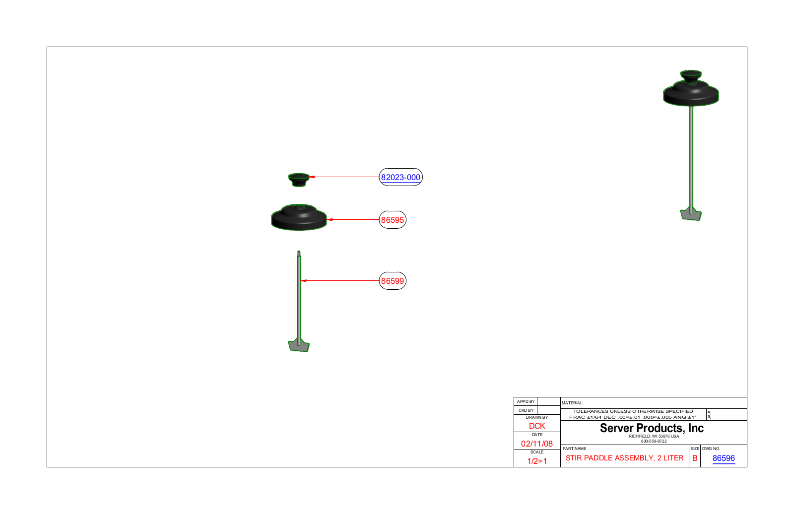 Server 86596 Parts Manual