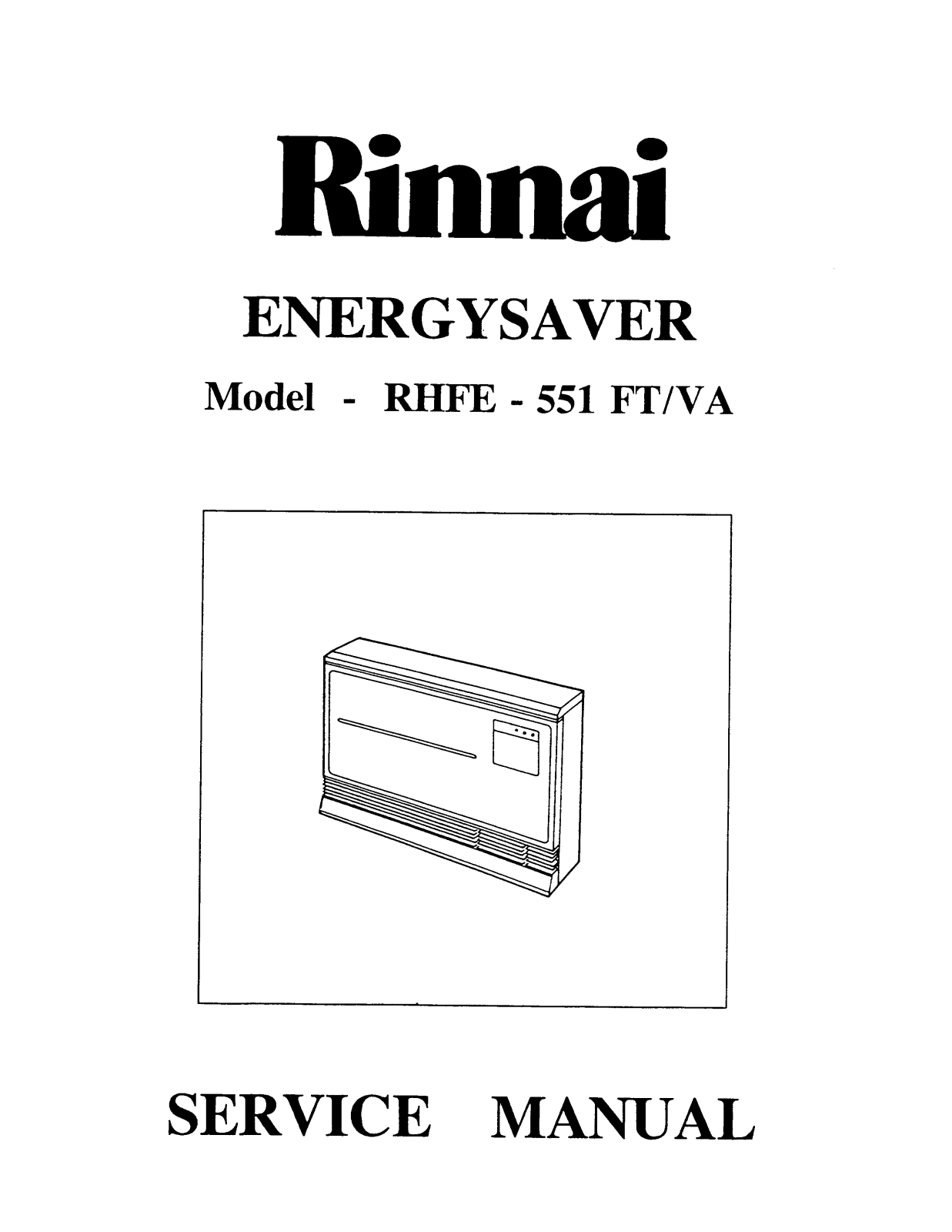 Rinnai 551FTR Service Manual