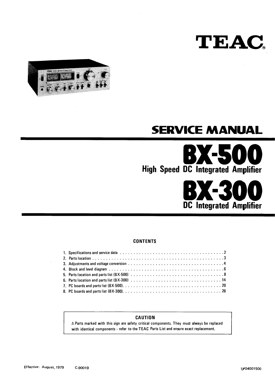 TEAC BX-300, BX-500 Service manual