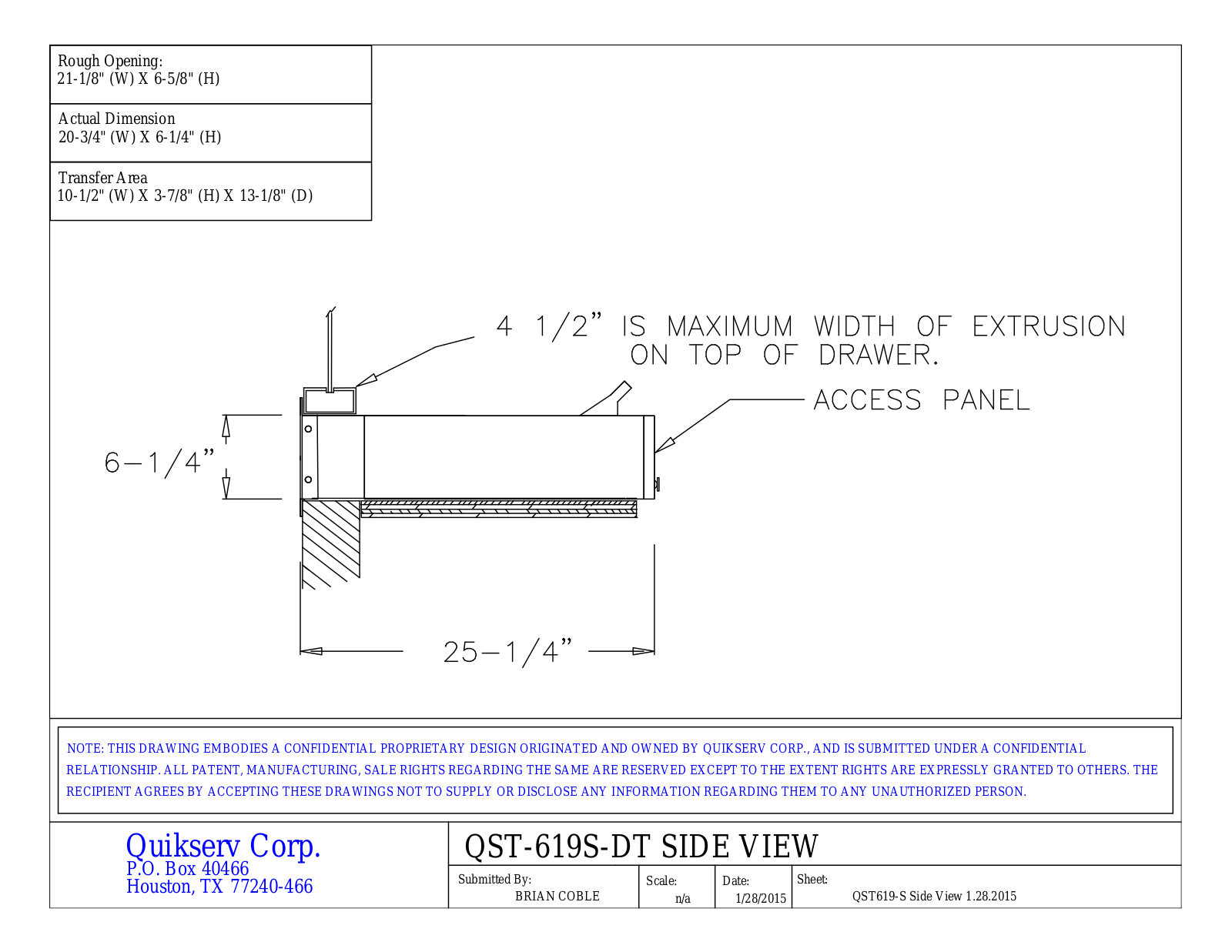 Quikserv QST-619S-DT User Manual