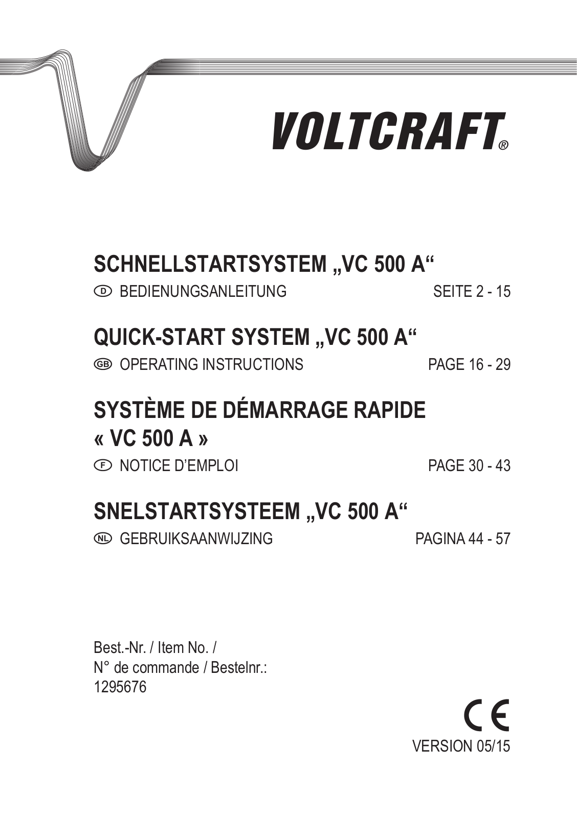 VOLTCRAFT VC 500A Operation Manual