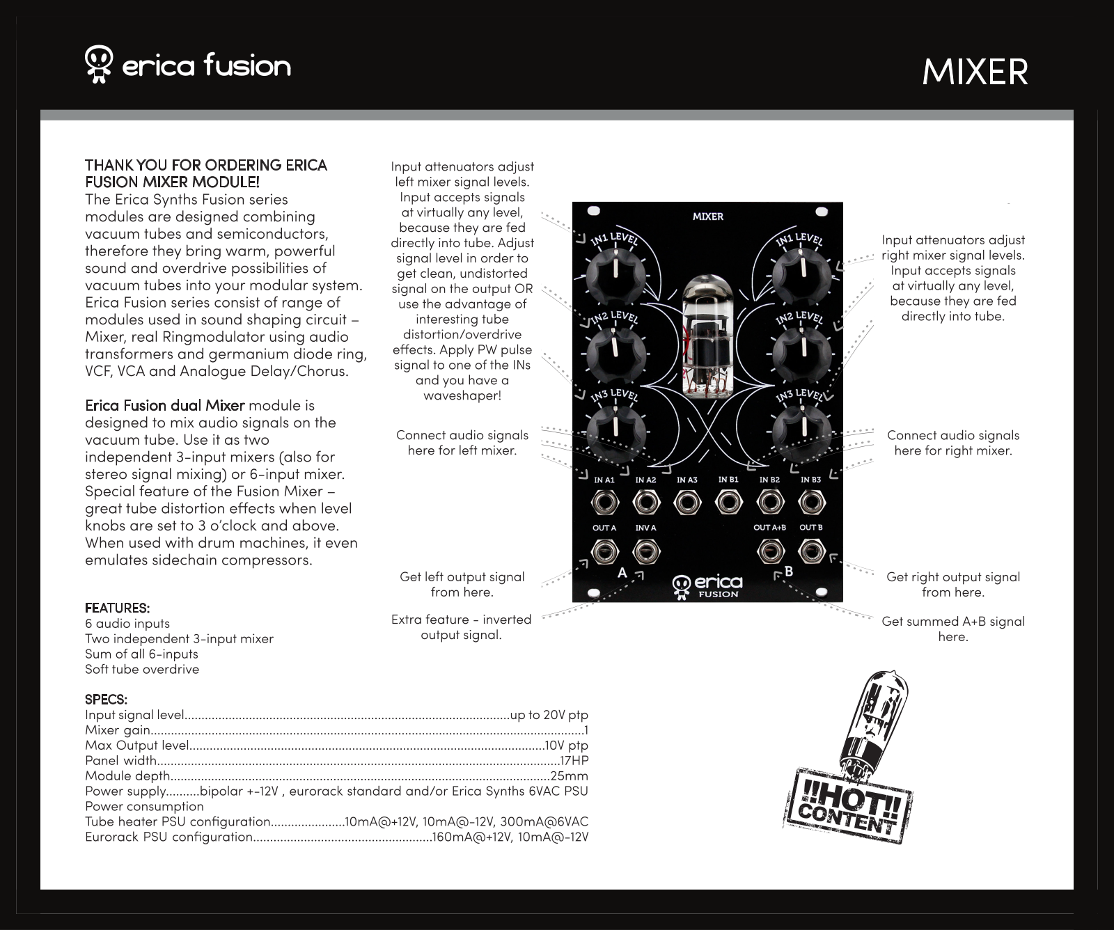Erica Synths Fusion Mixer V3 User guide - ManualMachine.com