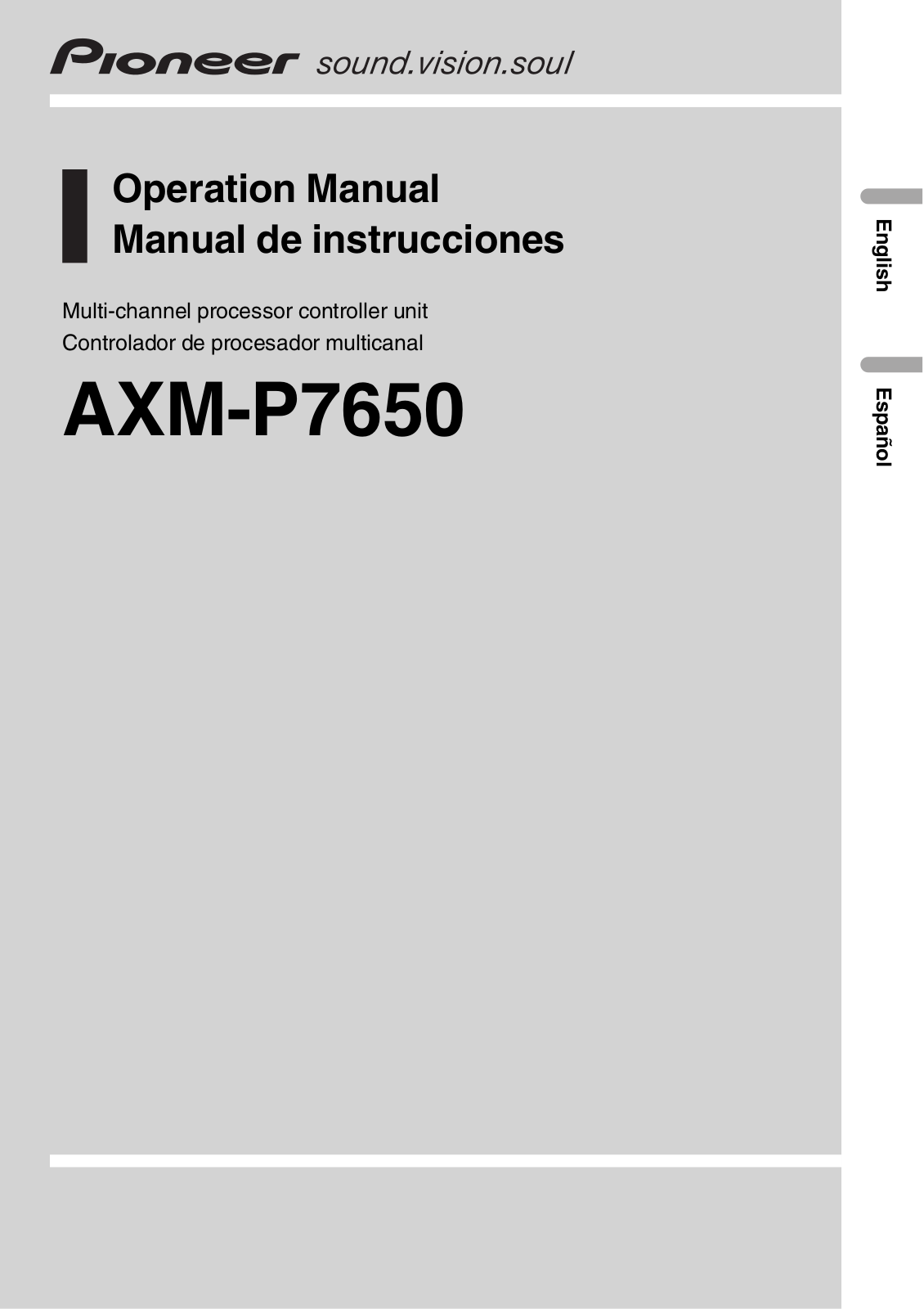 Pioneer AXM-P7650 User Manual