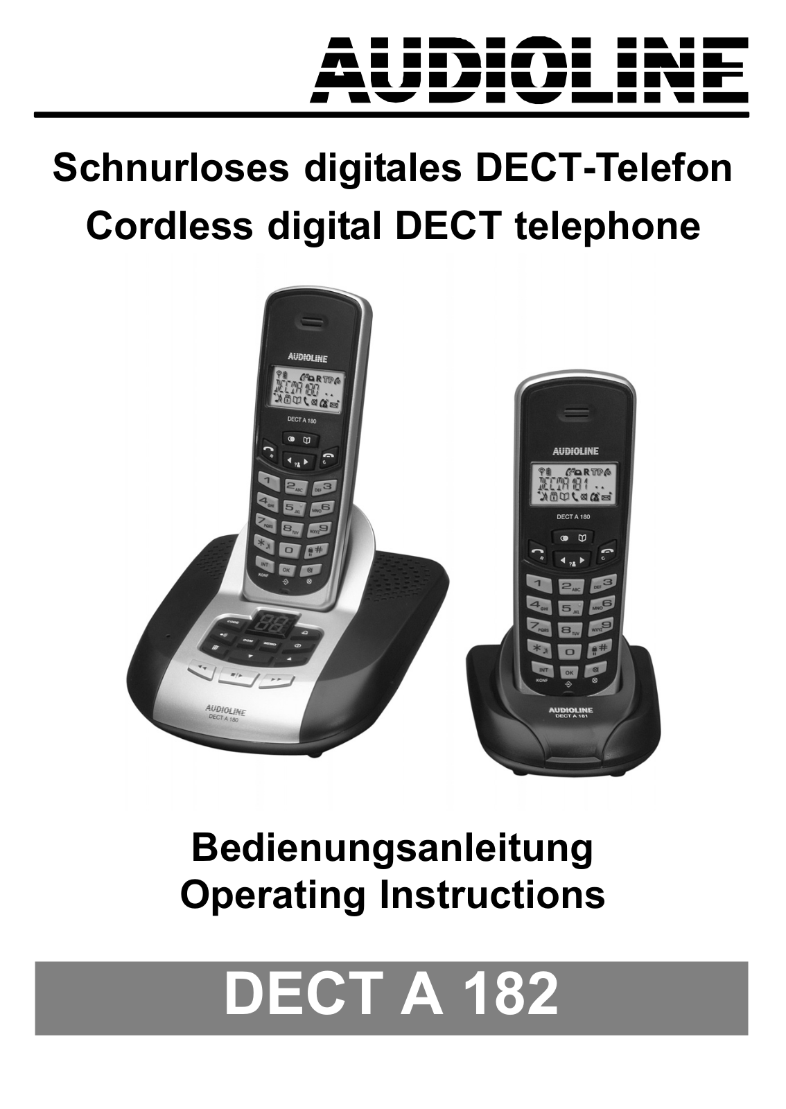 Audioline DECT A182 Users Manual