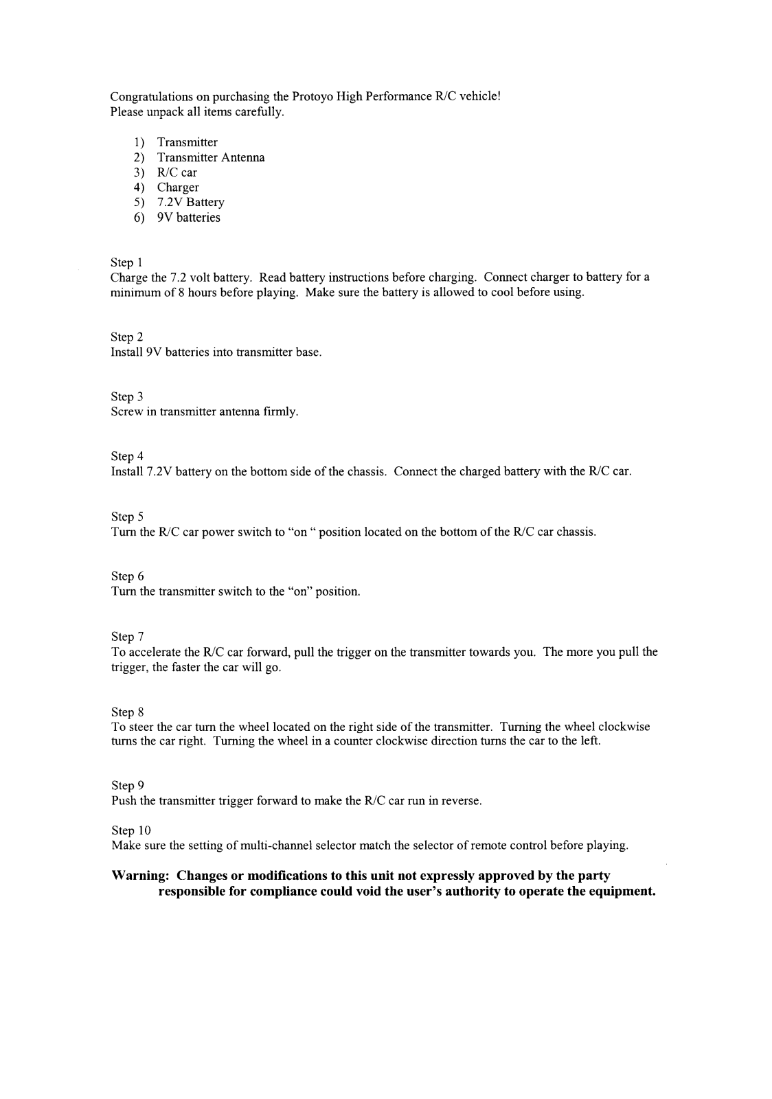 Manley Toys 15106 27 User Manual