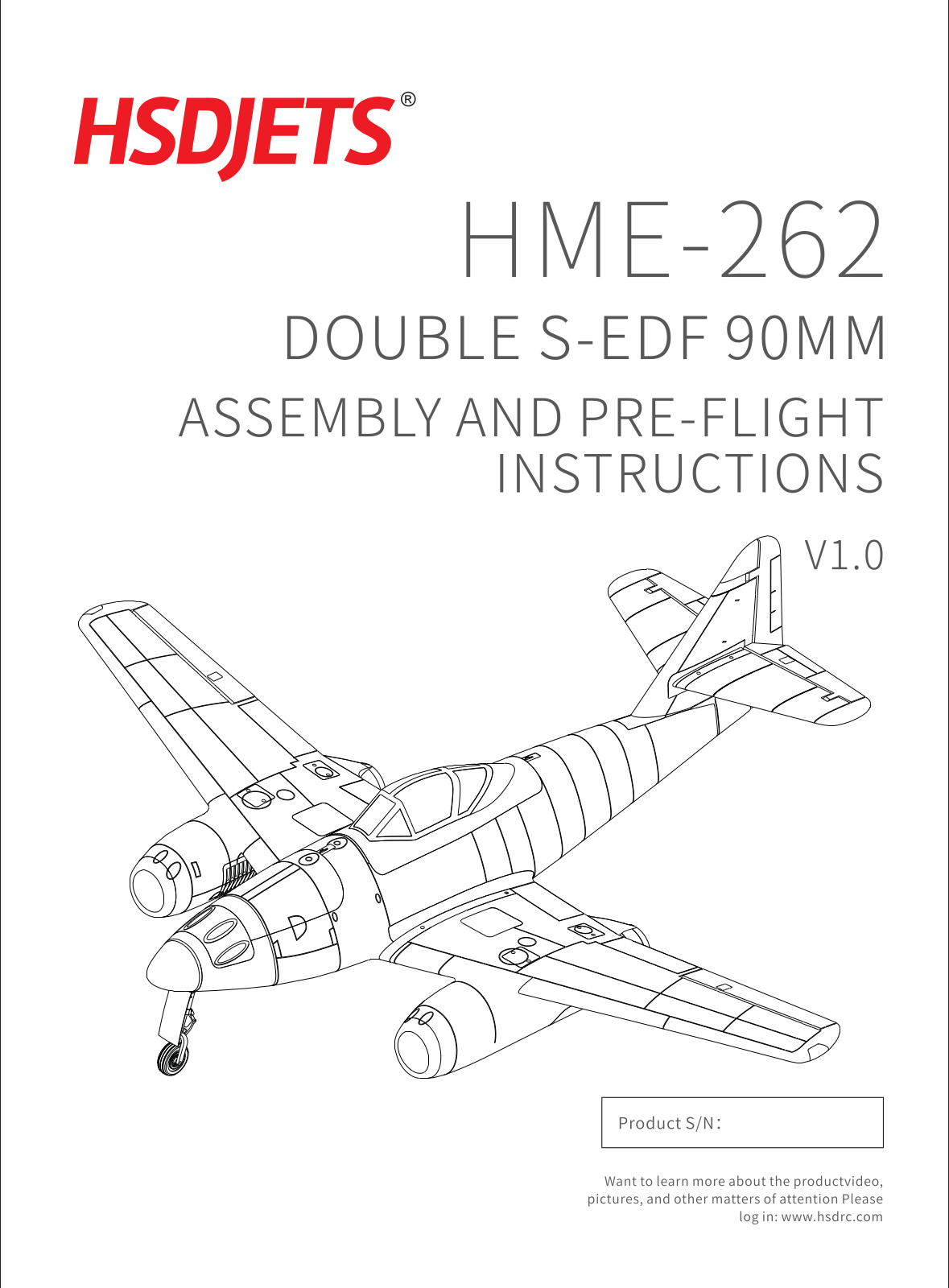 HSDjets ME-262 User guide - ManualMachine.com