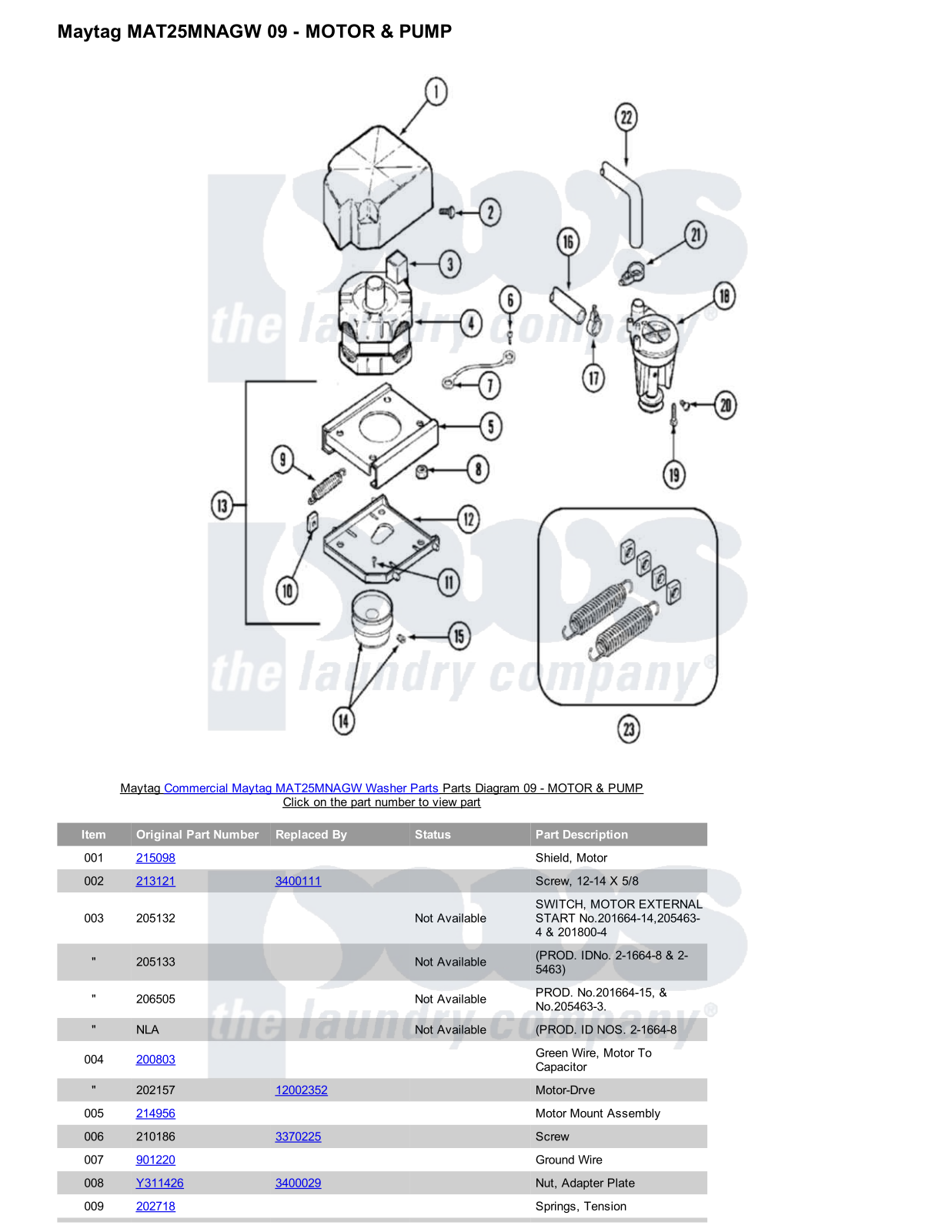 Maytag MAT25MNAGW Parts Diagram