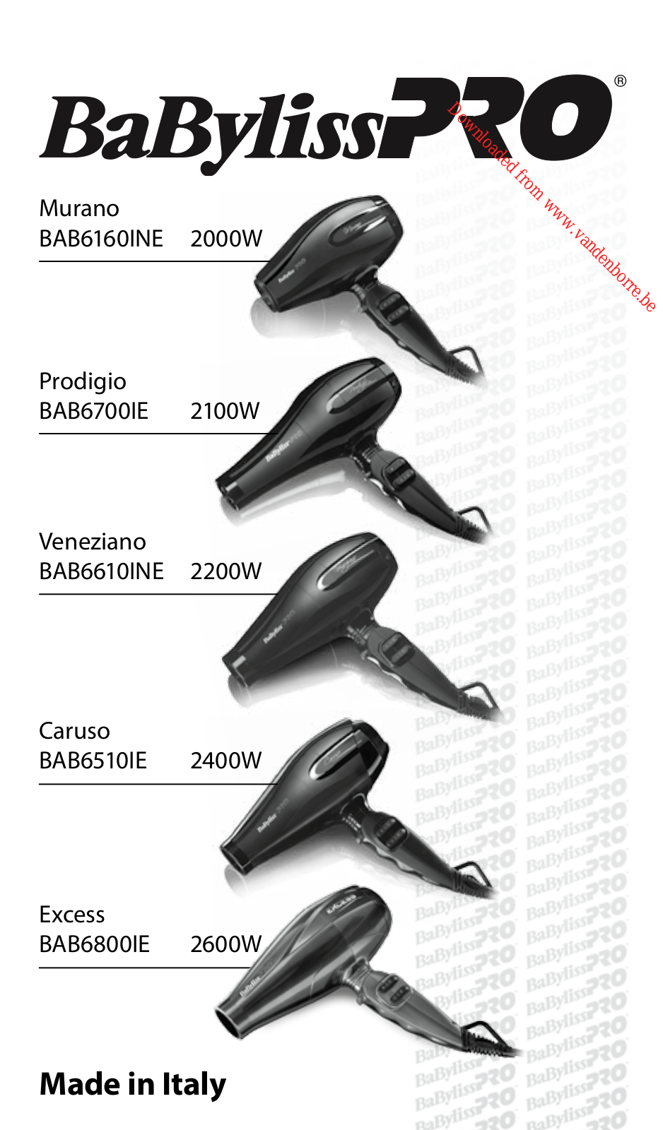 BABYLISS BAB6800IE User Manual