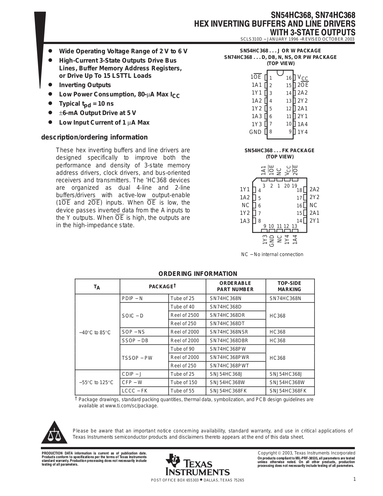 Datasheet 74HC 368 Datasheet (FREI) - ManualMachine.com