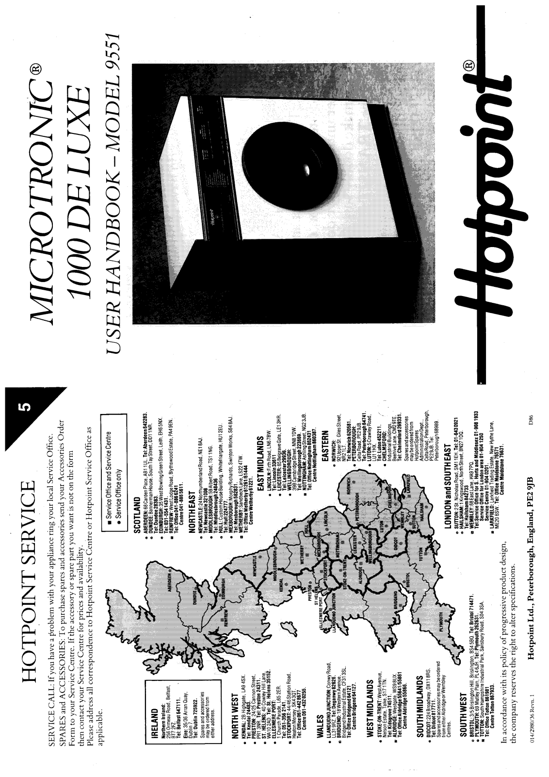 Hotpoint-Ariston HB9551 User Manual