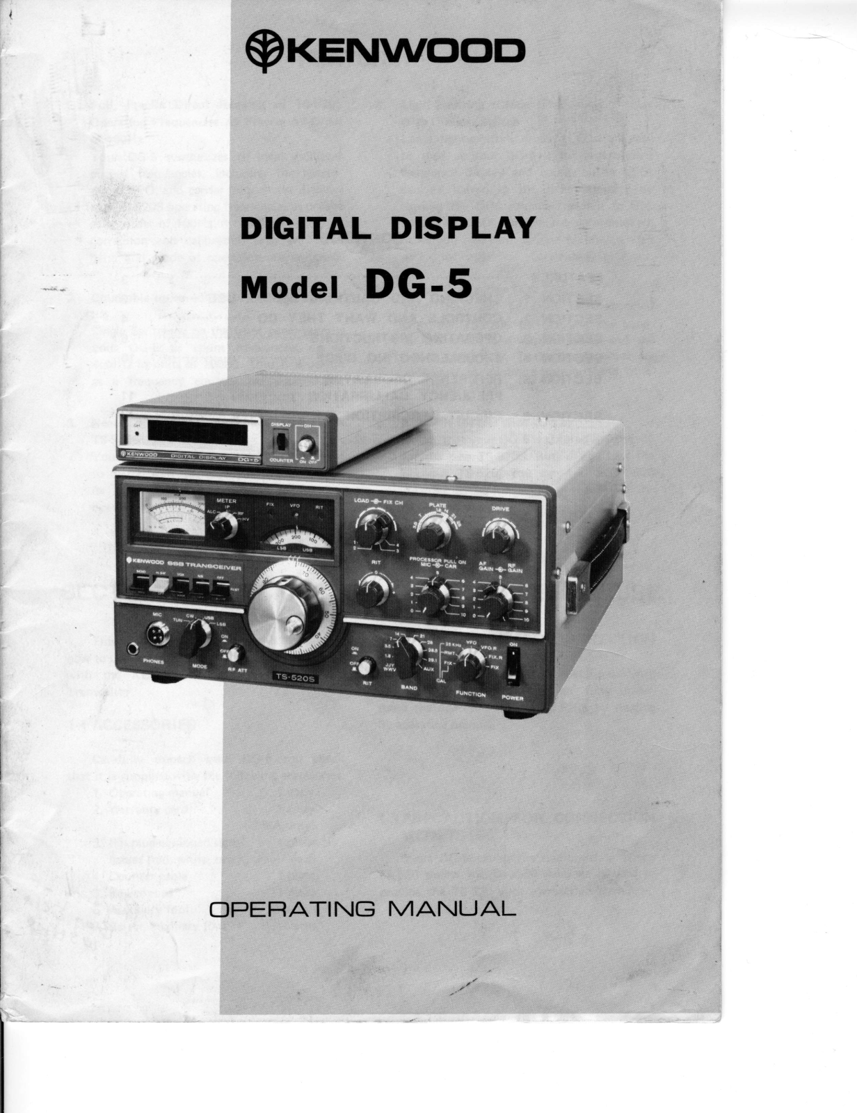 Kenwood DG-5 Owners manual