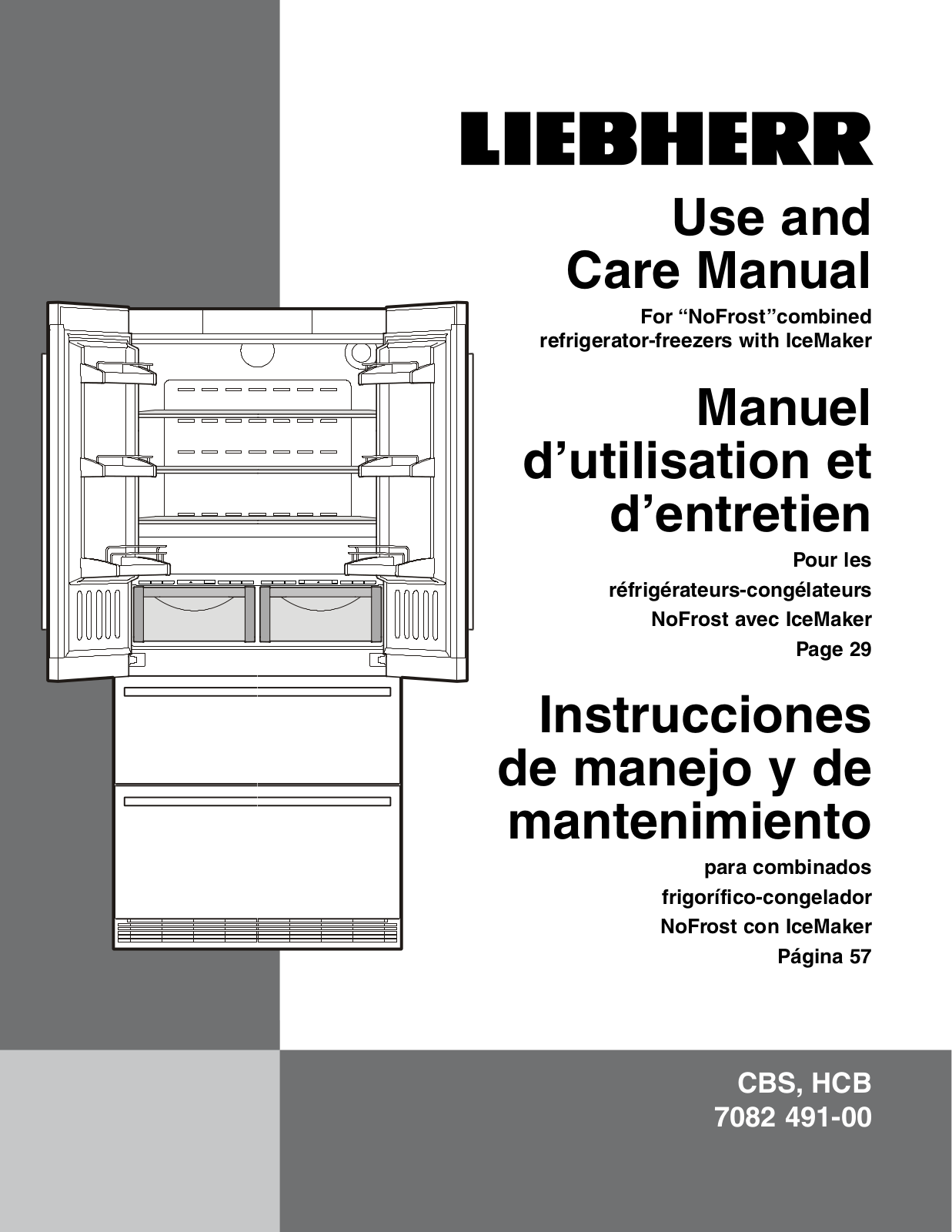 Liebherr CBS2062 Use & Care Guide