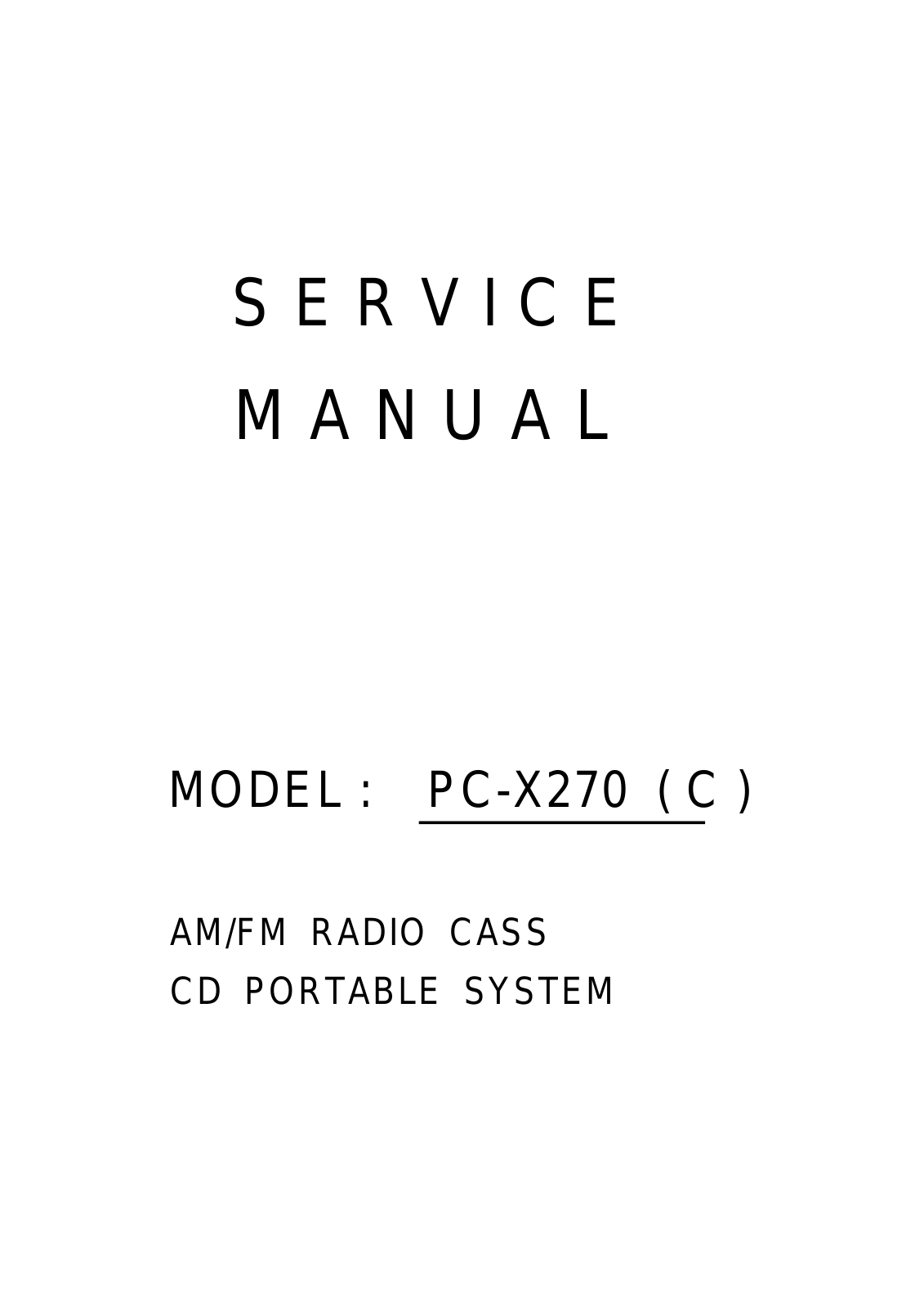 JVC PCX-270 Service manual