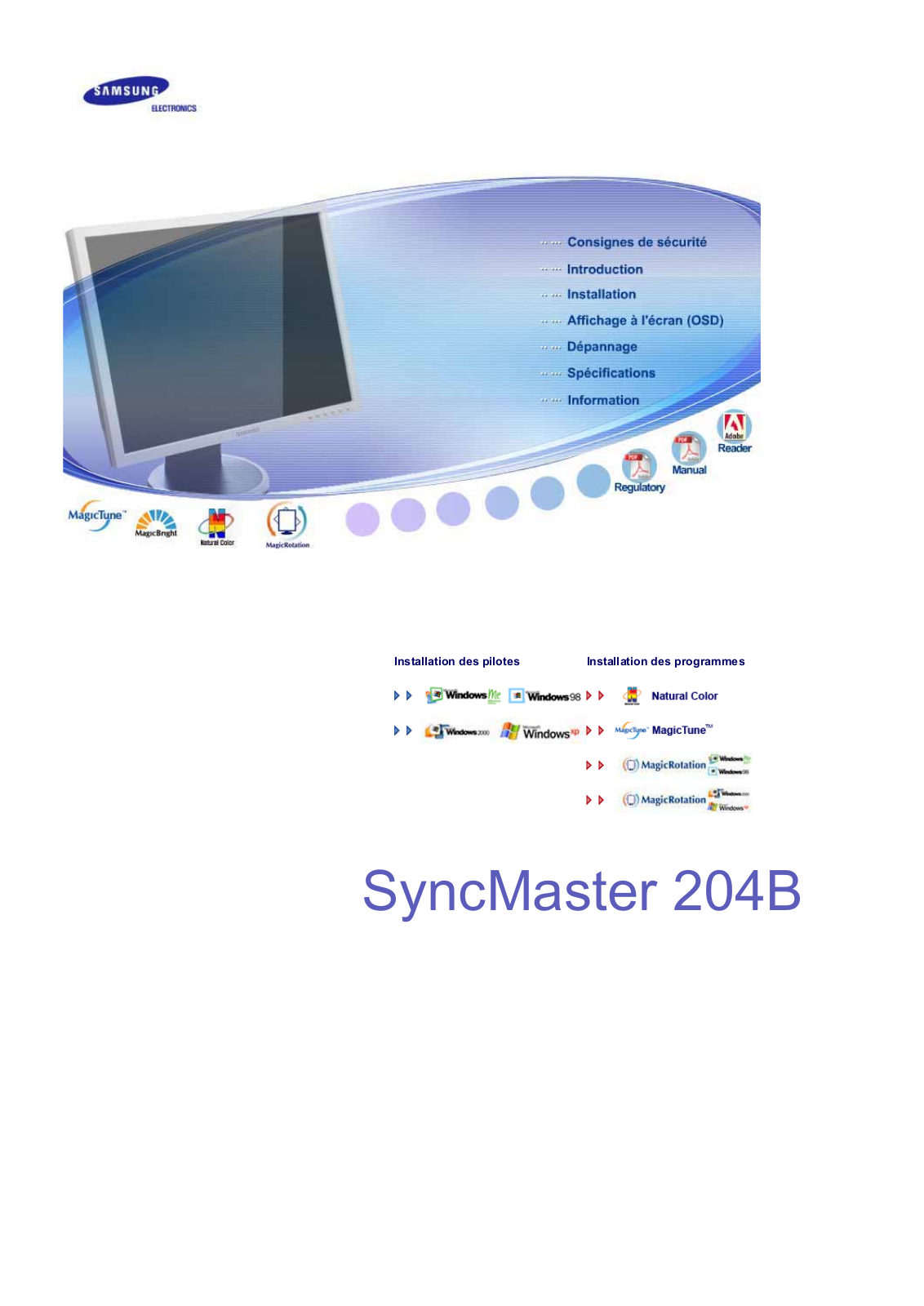 Samsung SYNCMASTER 204B User Manual