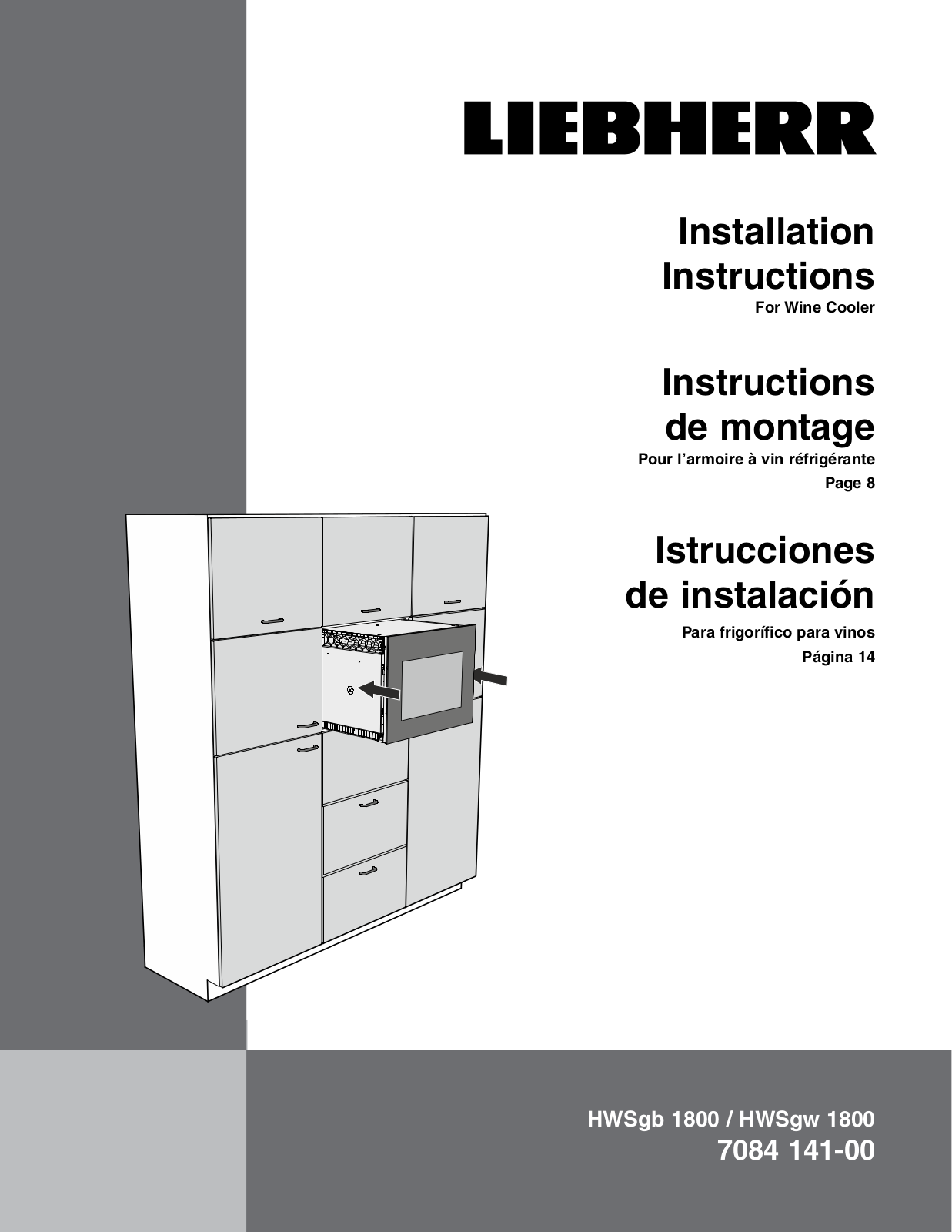 Liebherr HWGB1803 Installation manual