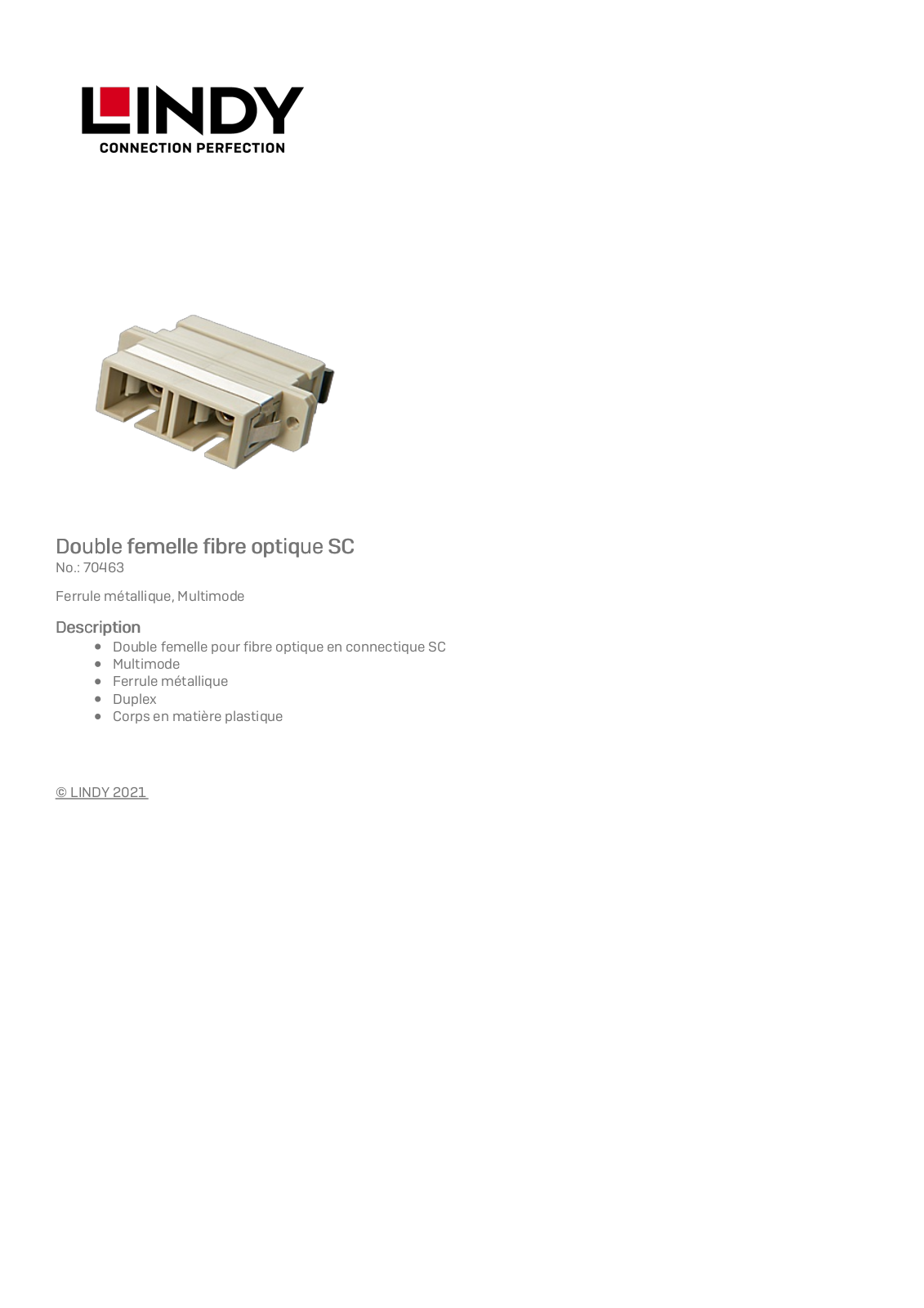 LINDY 70463 Datasheet - ManualMachine.com