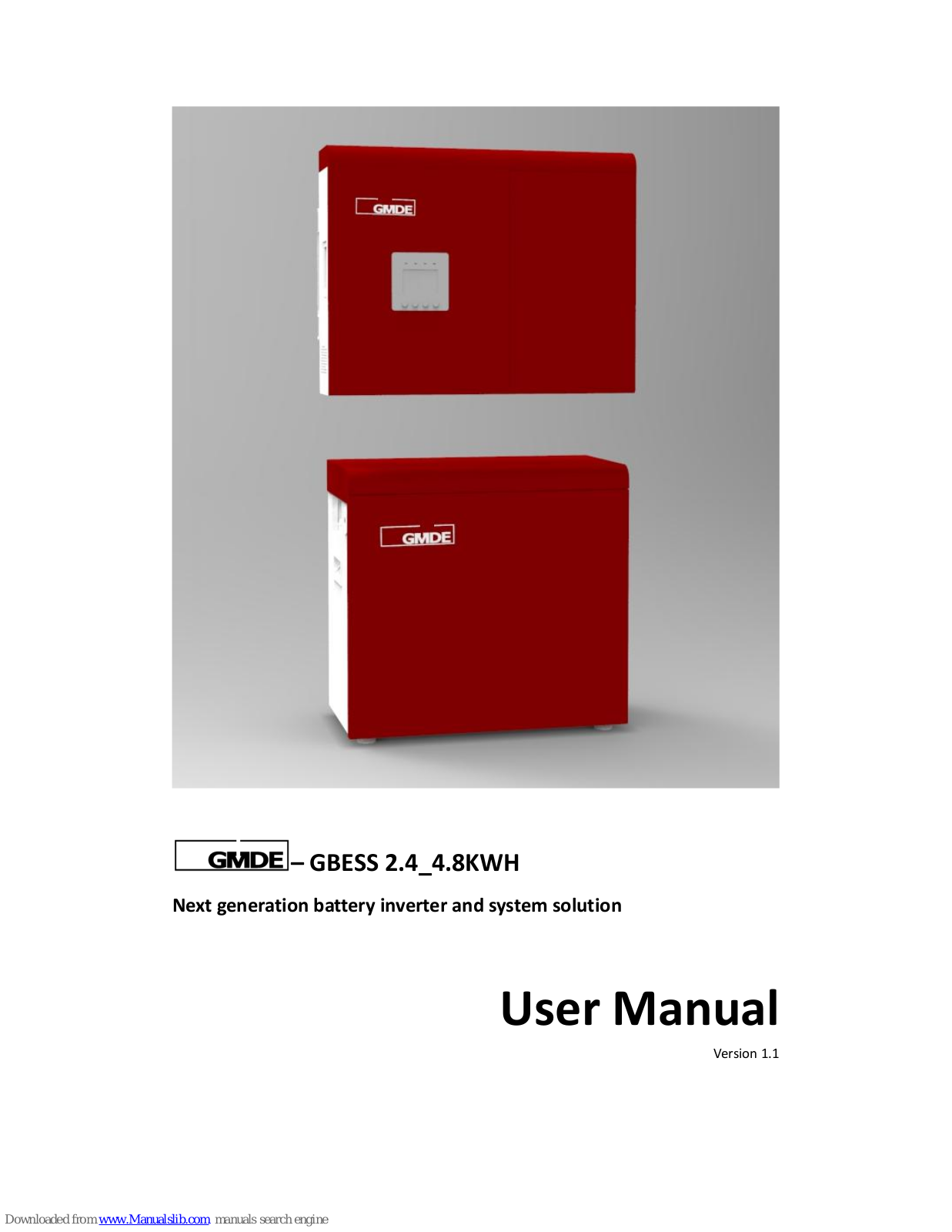 GMDE GBESS 2.4 4.8KWH User Manual