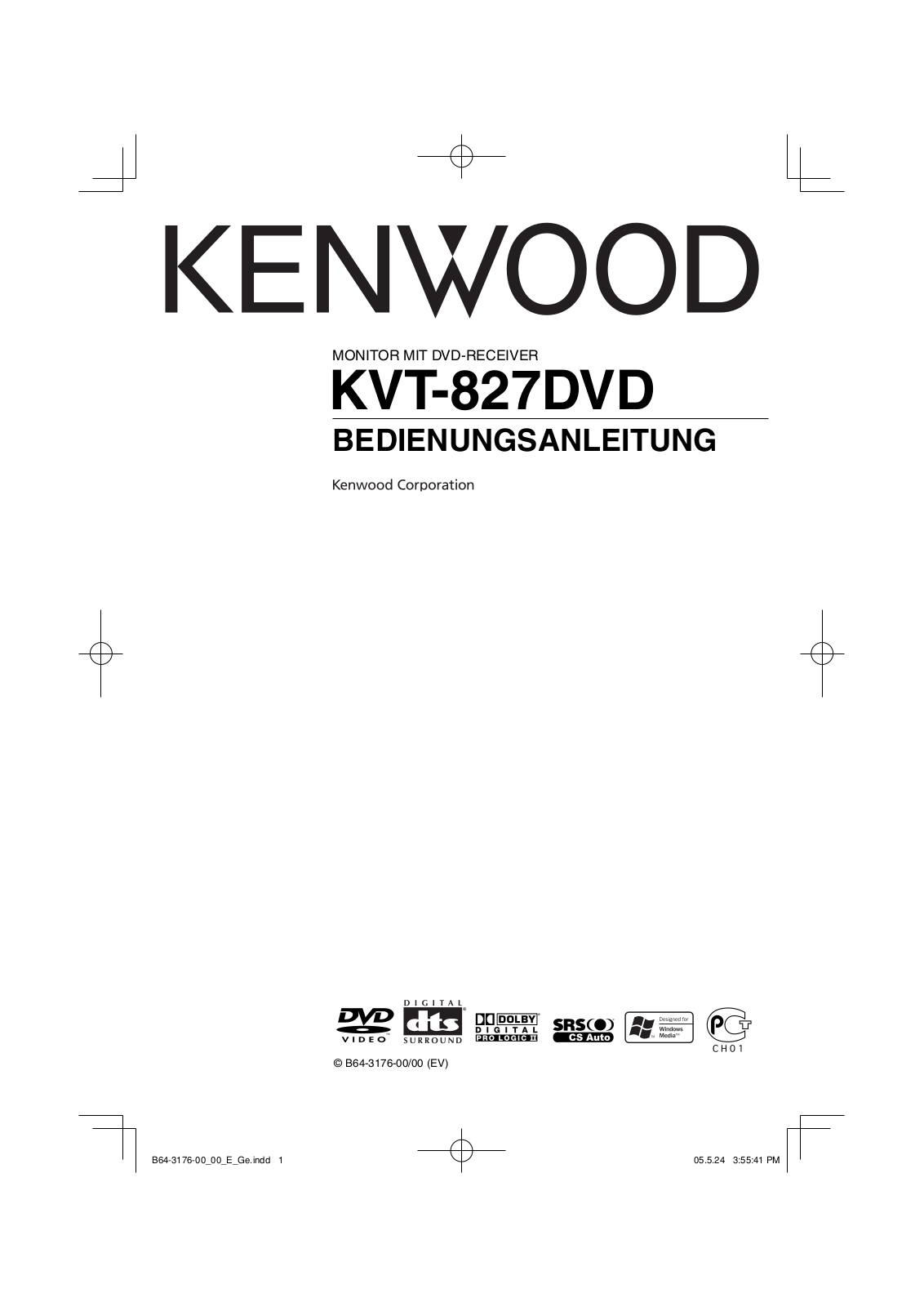 Kenwood KVT-827DVD User Manual