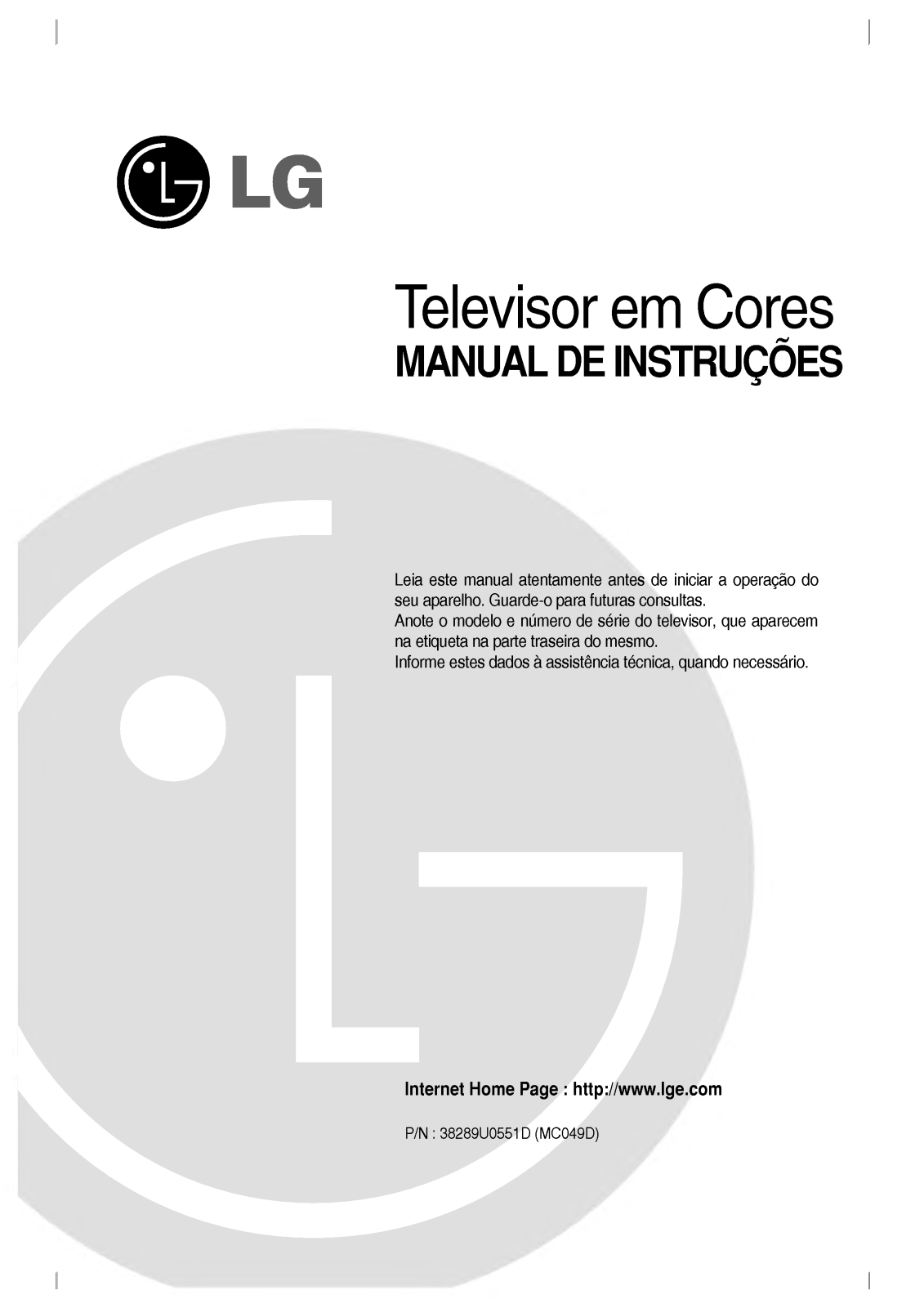 Lg 29FS2RLP Instructions Manual