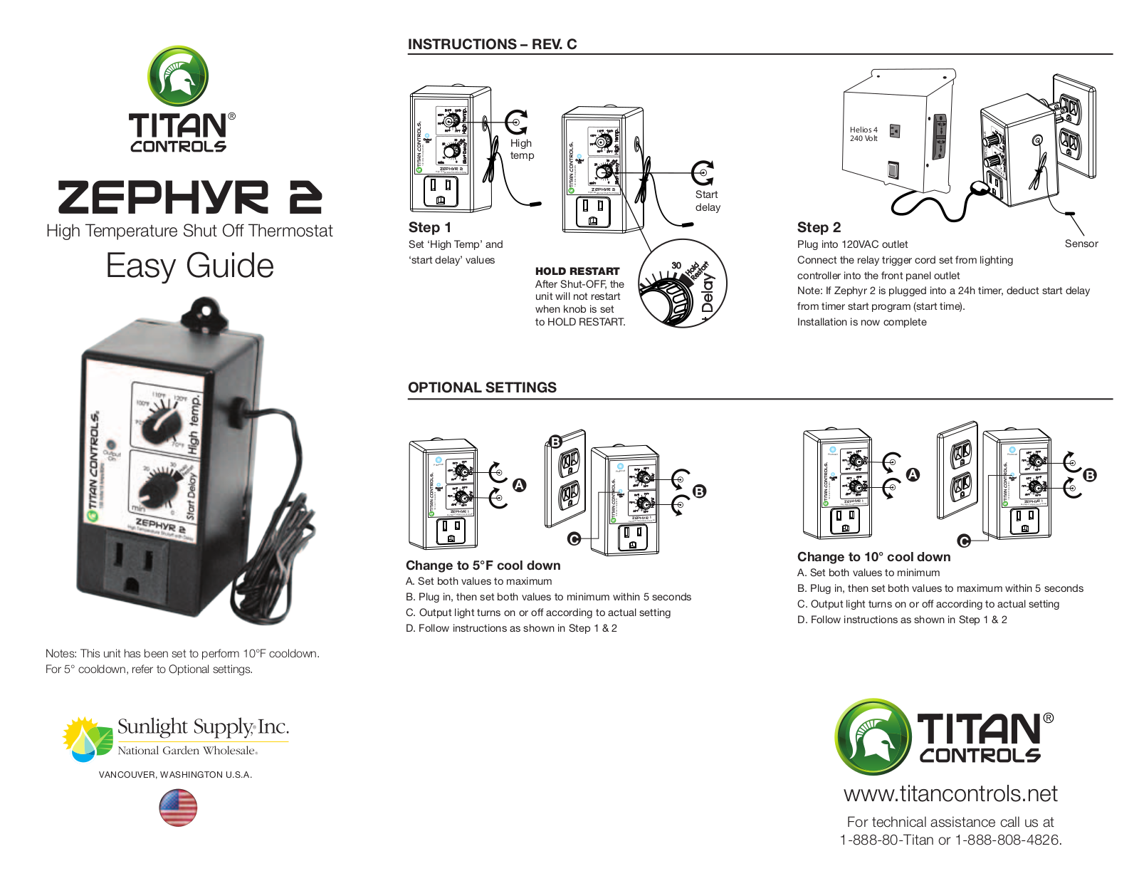 Sunlight Supply Zephyr  2 User Manual