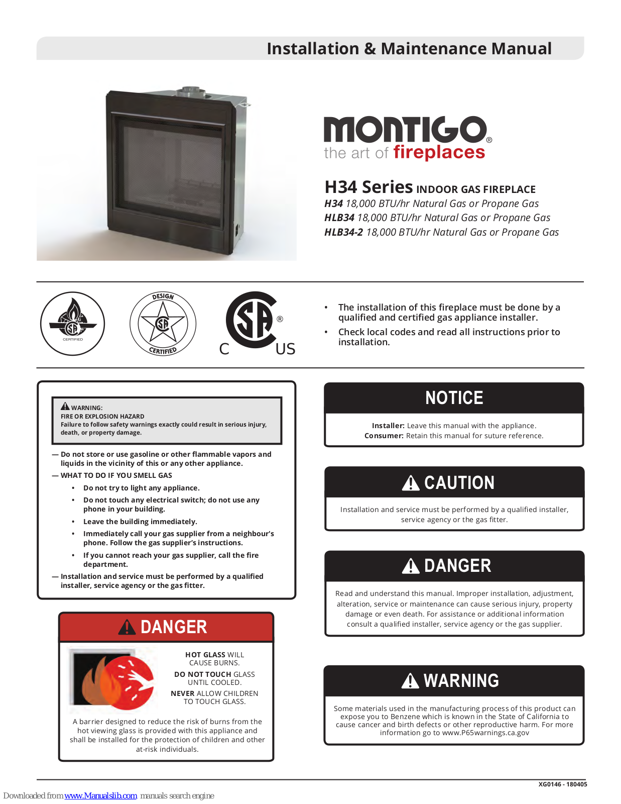 Montigo H34DF, HLB34DF, HLB34DF-2 Maintance Manual