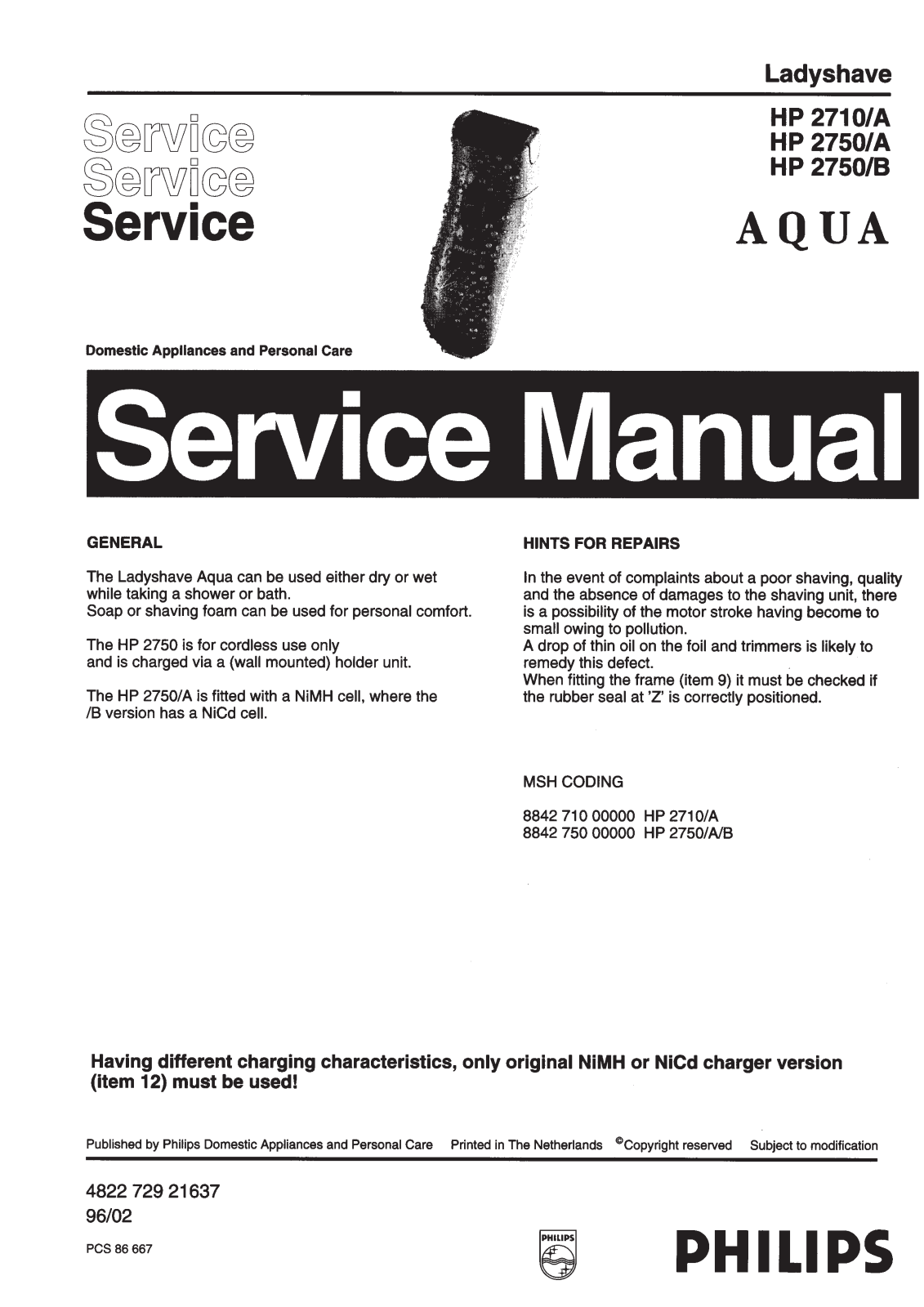 Philips HP2710A Service Manual