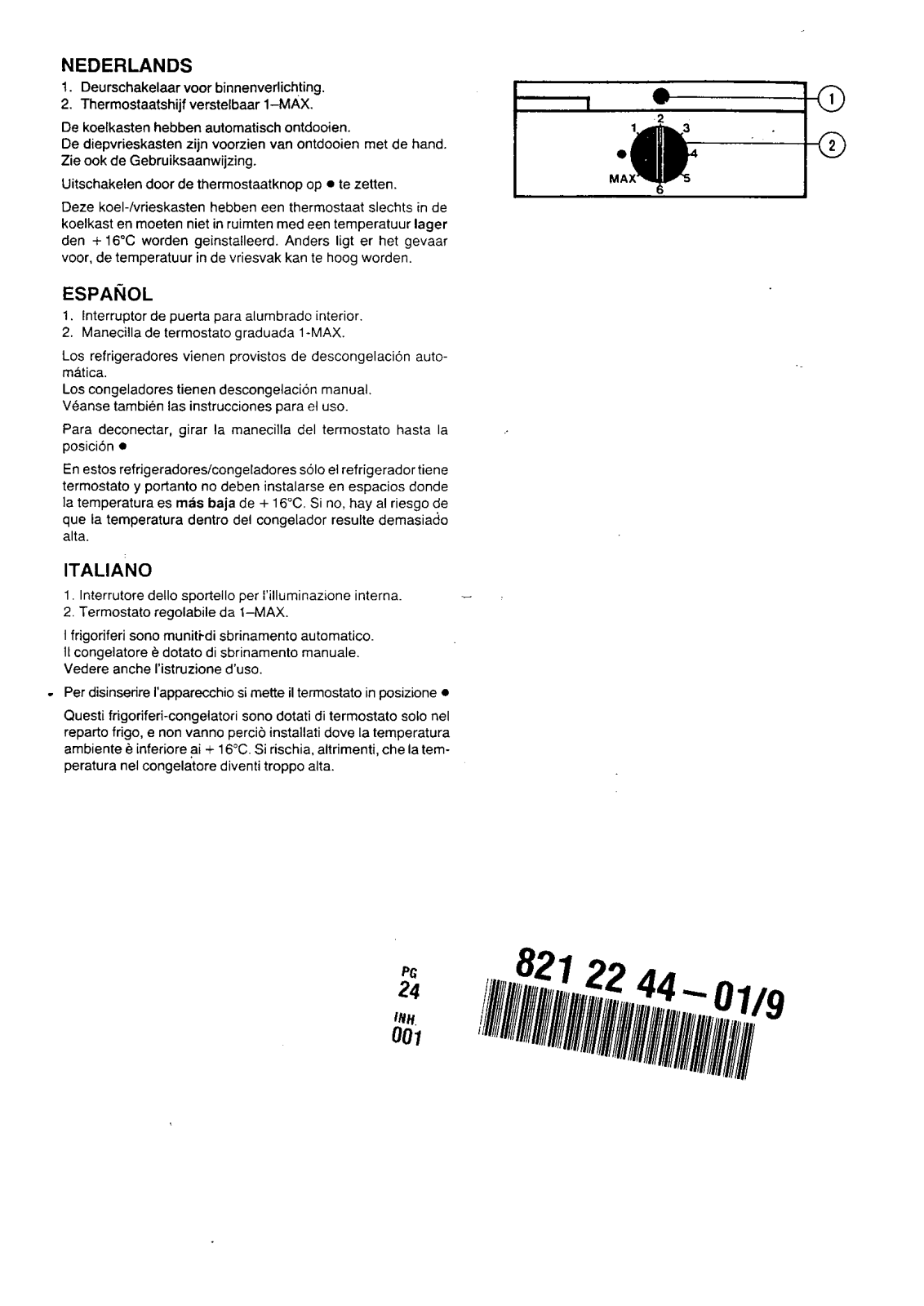 Elektra FK407, KF2340, AKF2-309A, KF341-2, KF300-2 User notes